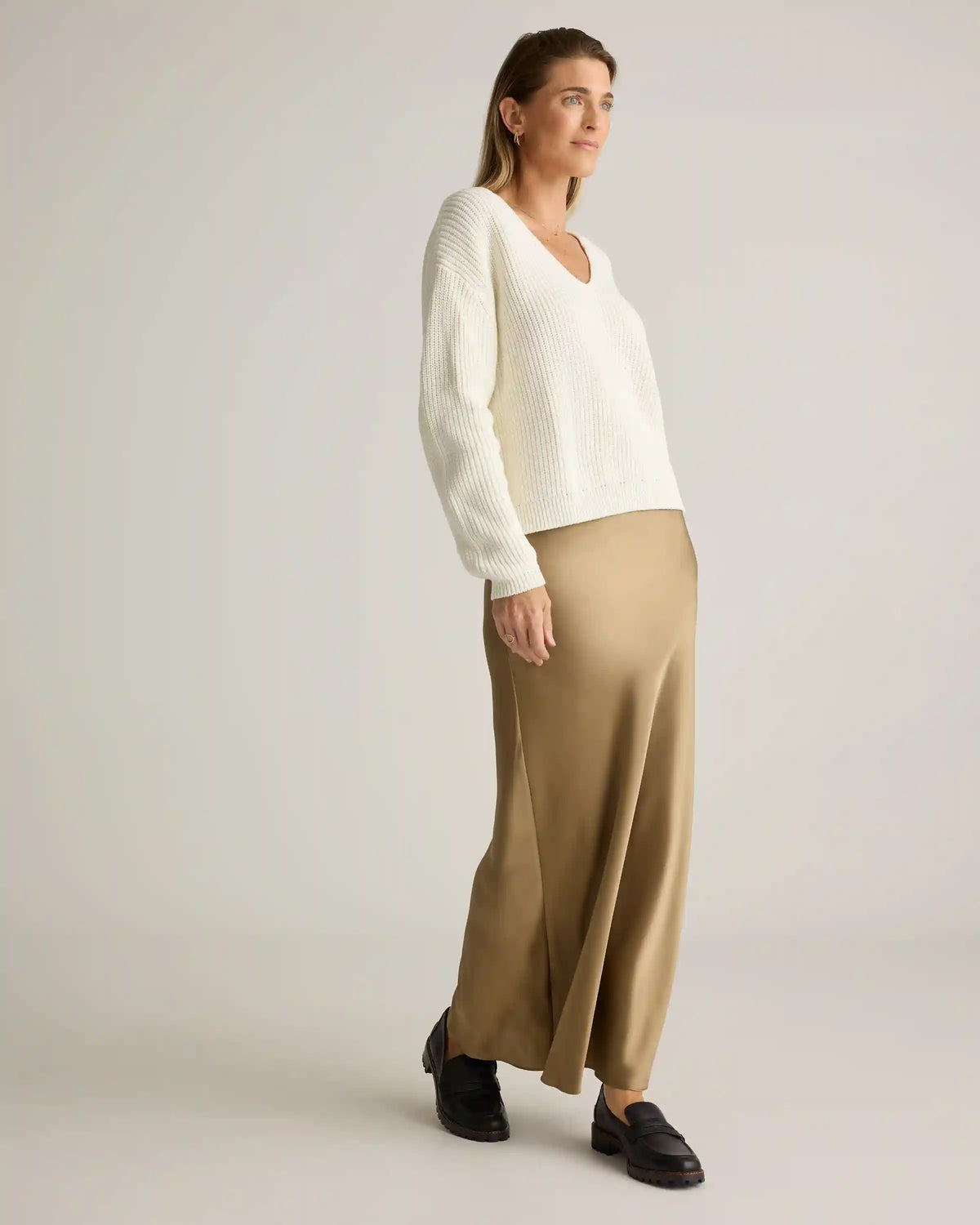 100% Washable Silk Maxi Skirt
