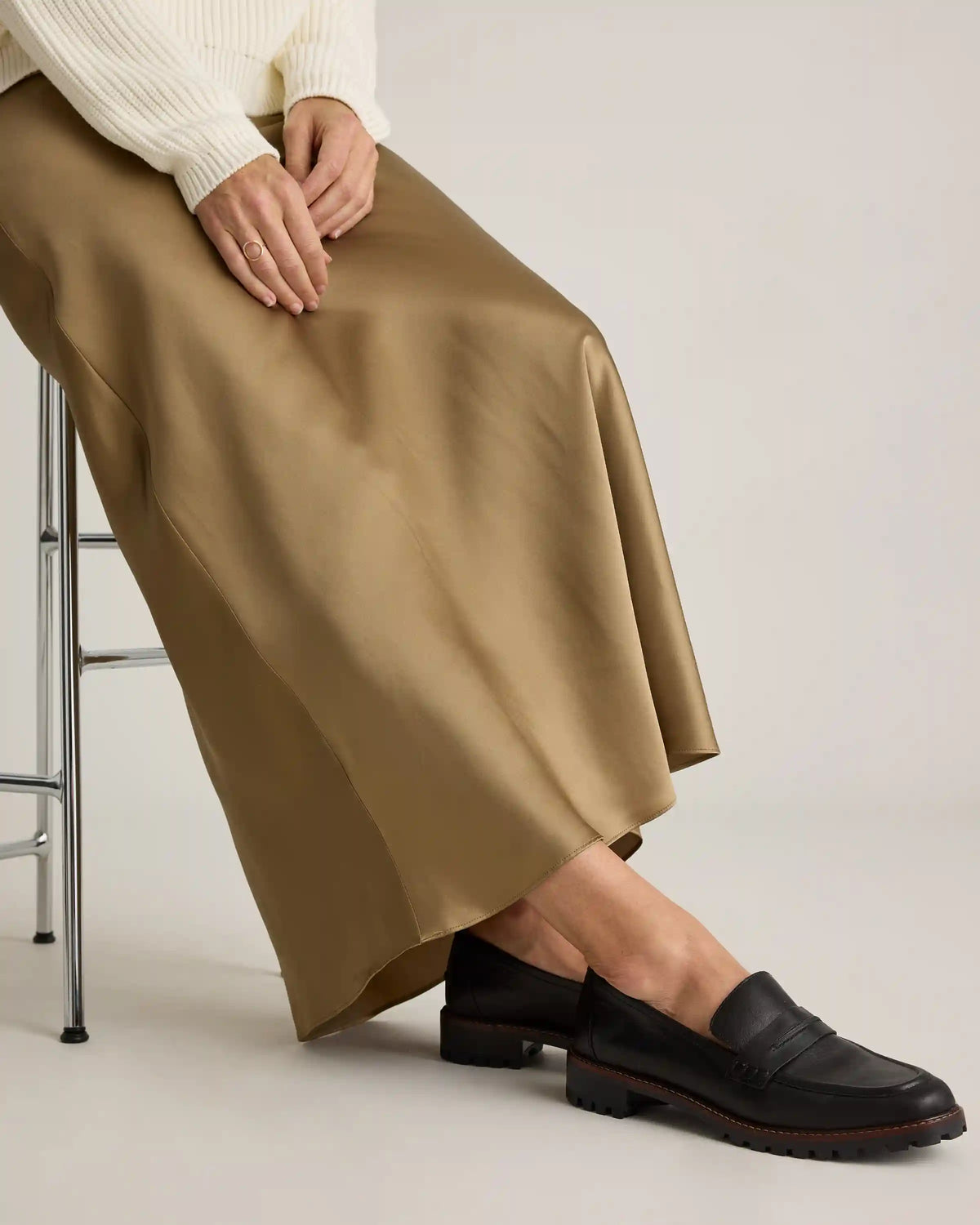 100% Washable Silk Maxi Skirt