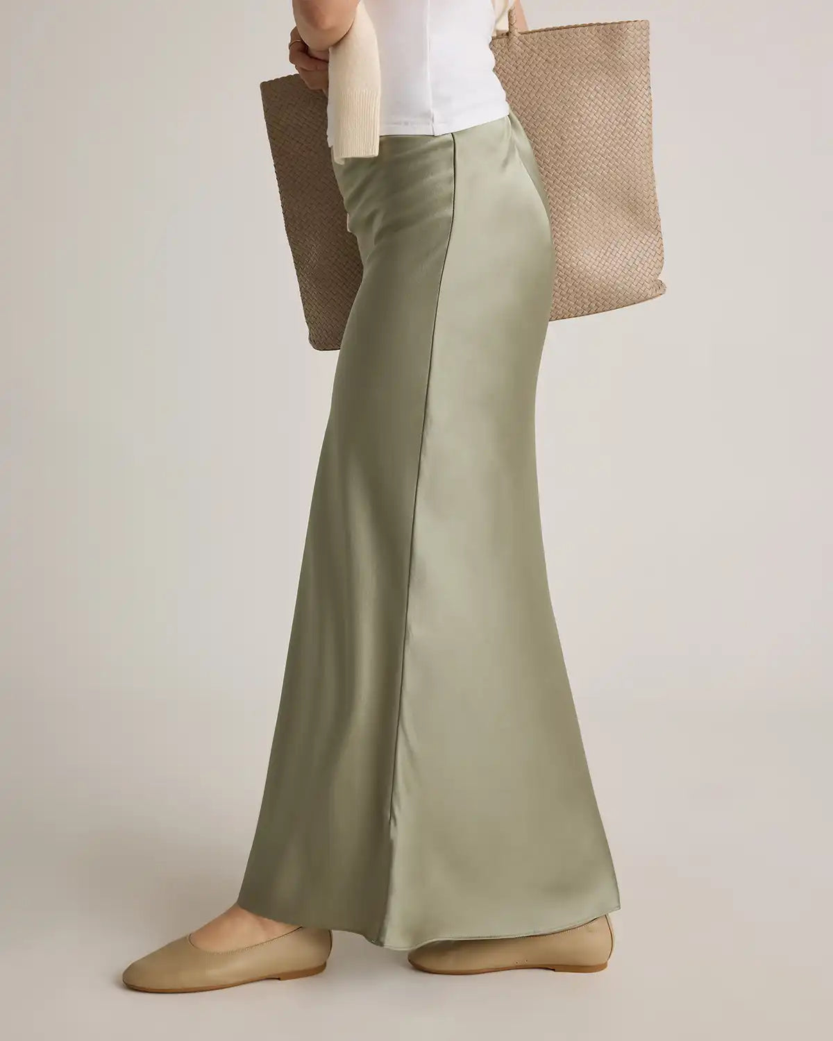 100% Washable Silk Maxi Skirt