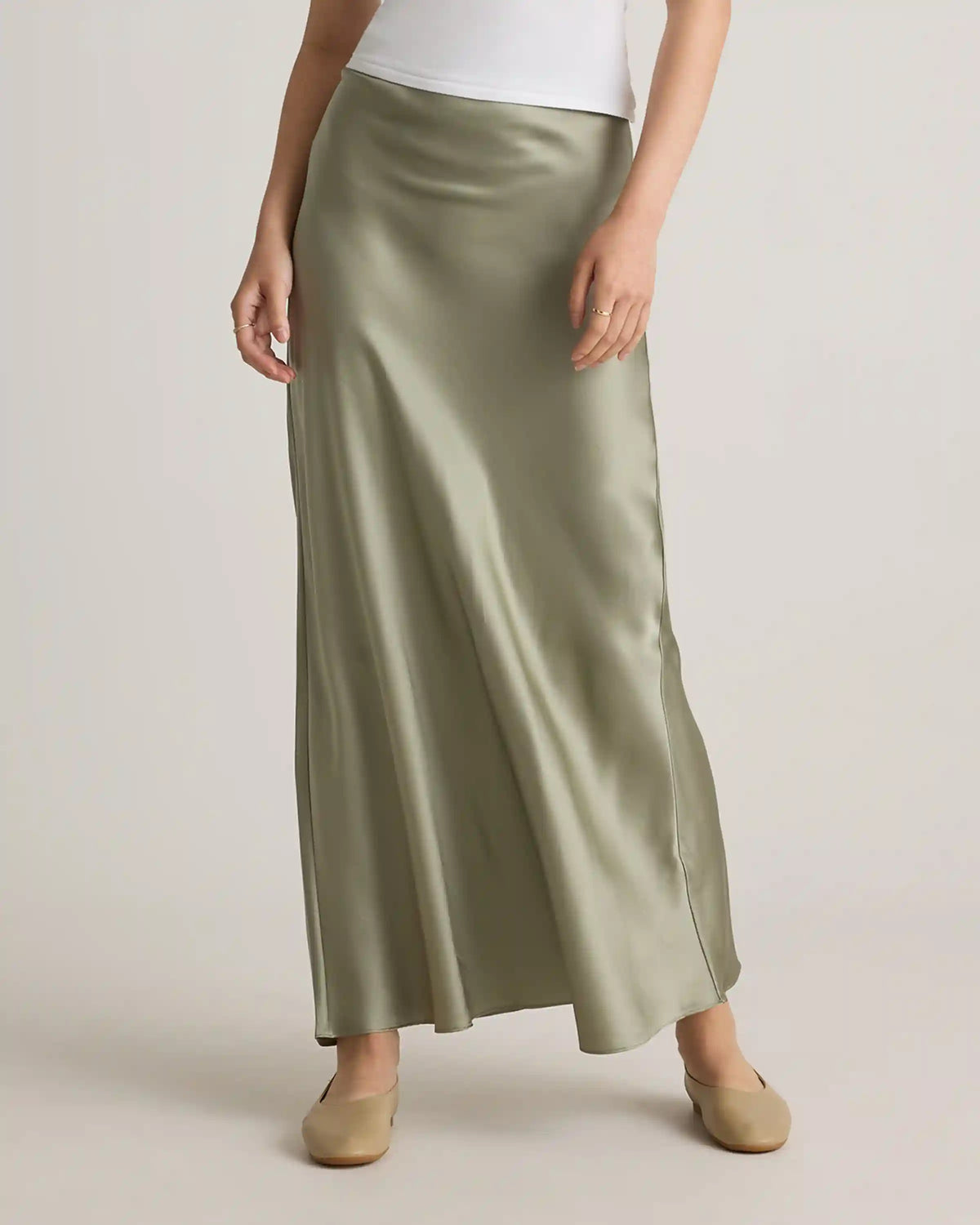 100% Washable Silk Maxi Skirt
