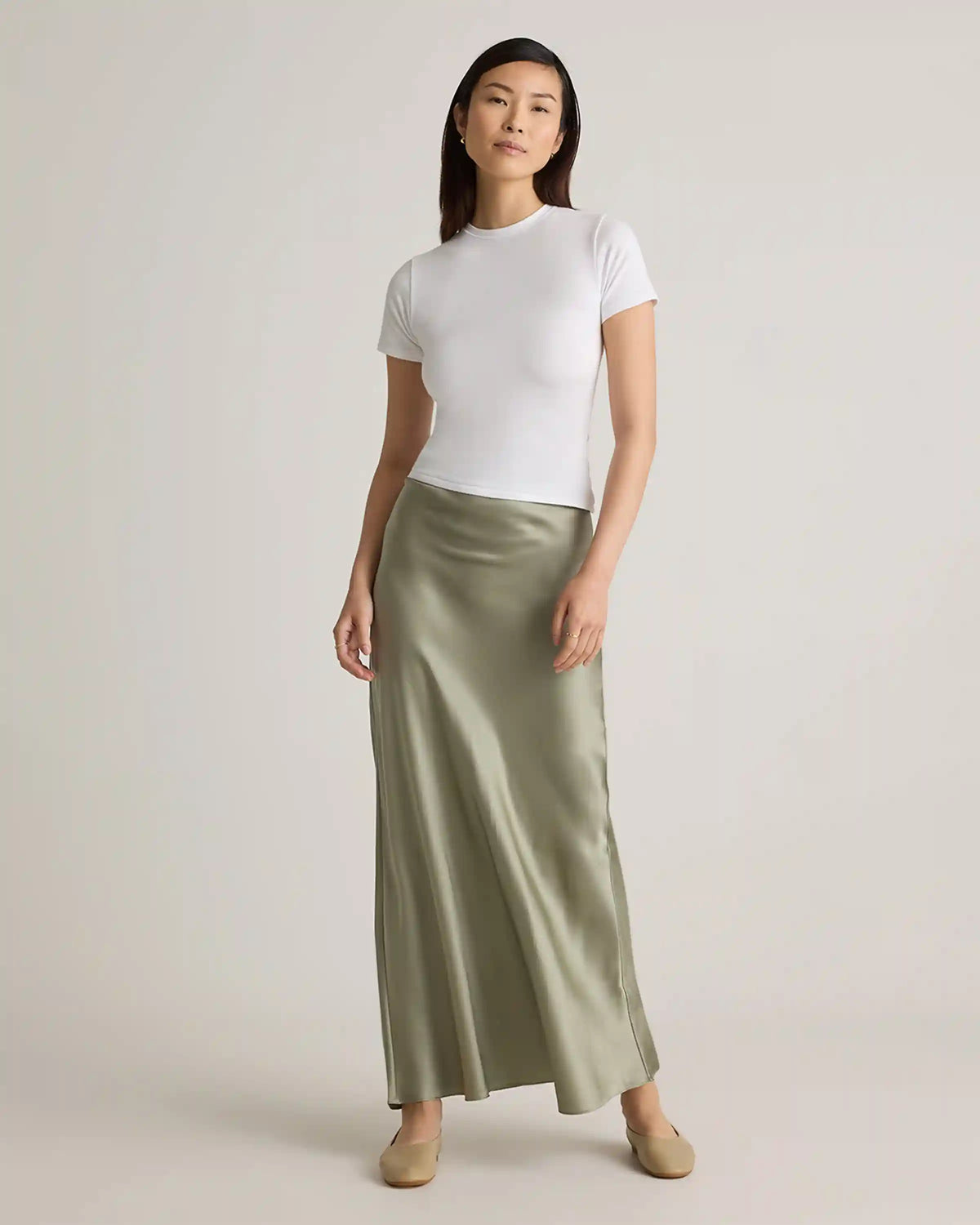 100% Washable Silk Maxi Skirt