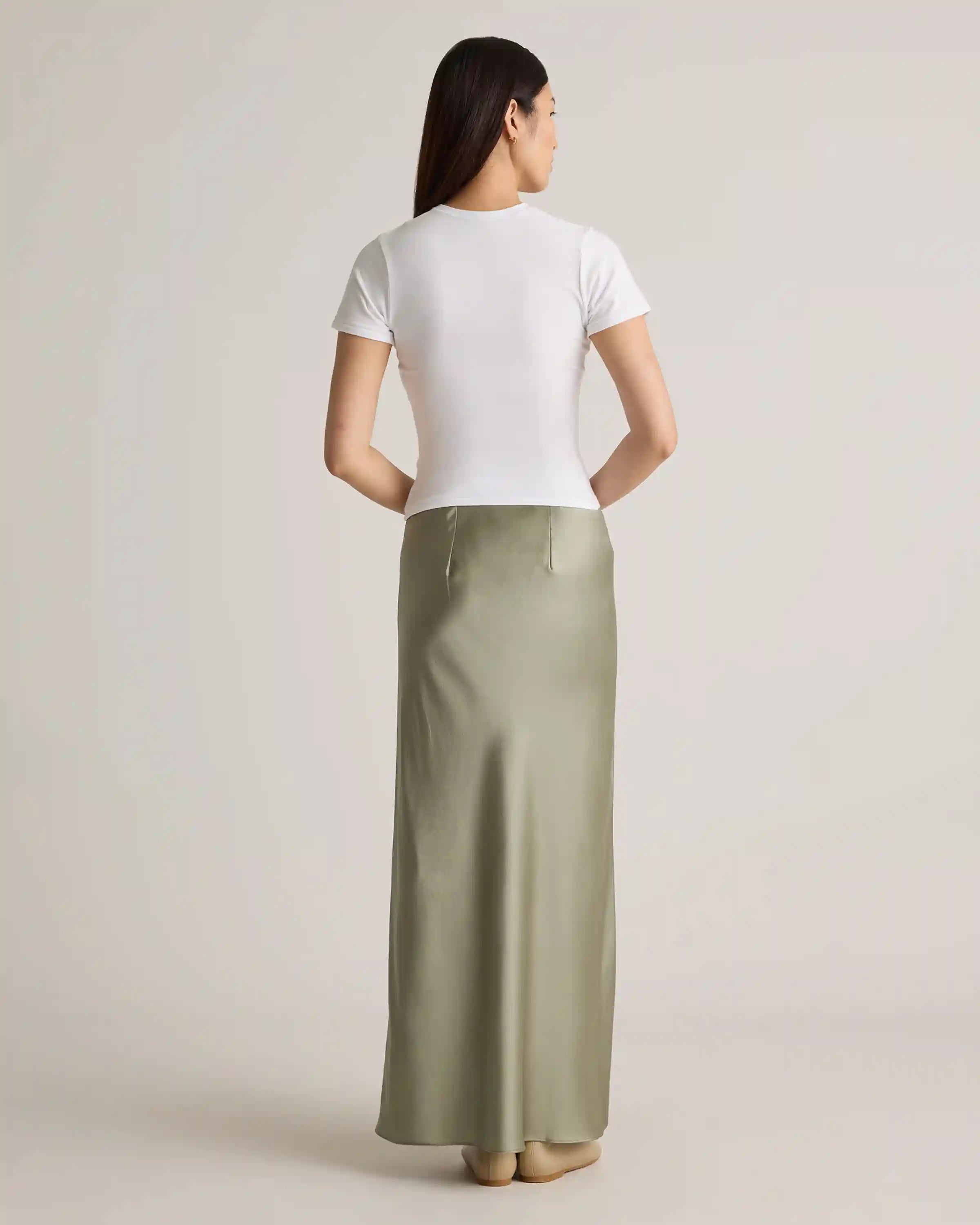 100% Washable Silk Maxi Skirt