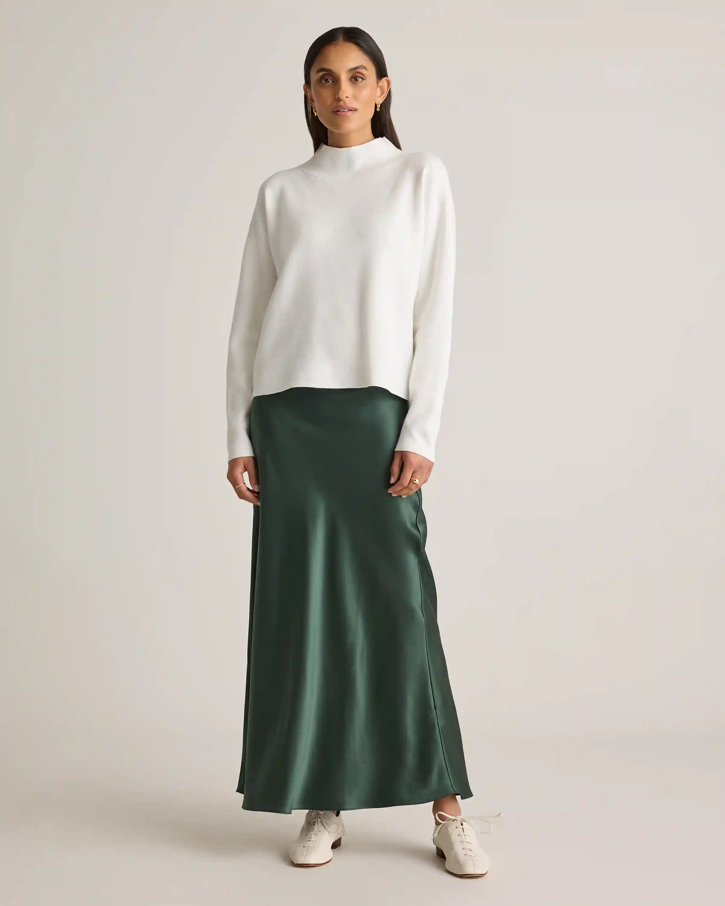 100% Washable Silk Maxi Skirt