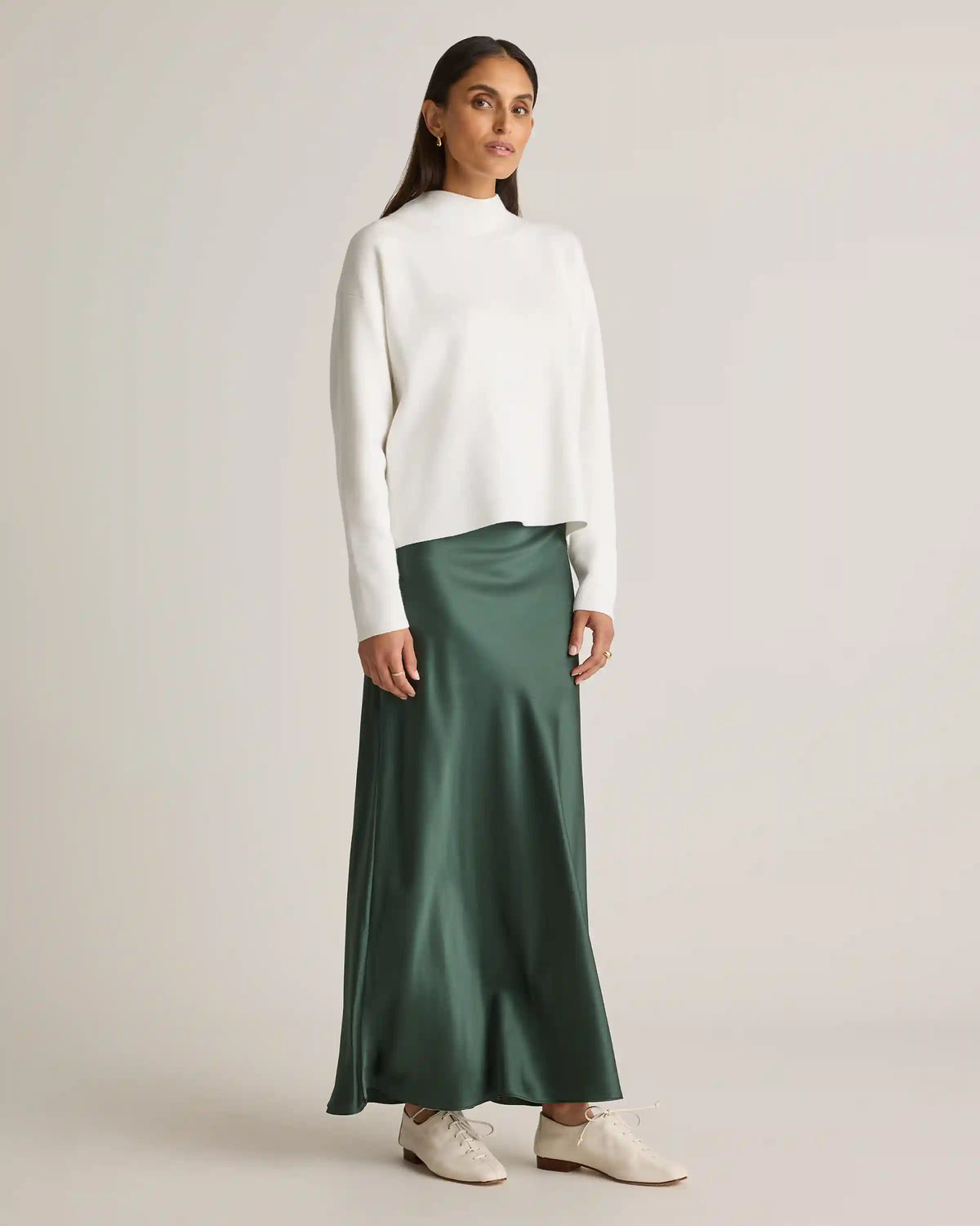 100% Washable Silk Maxi Skirt