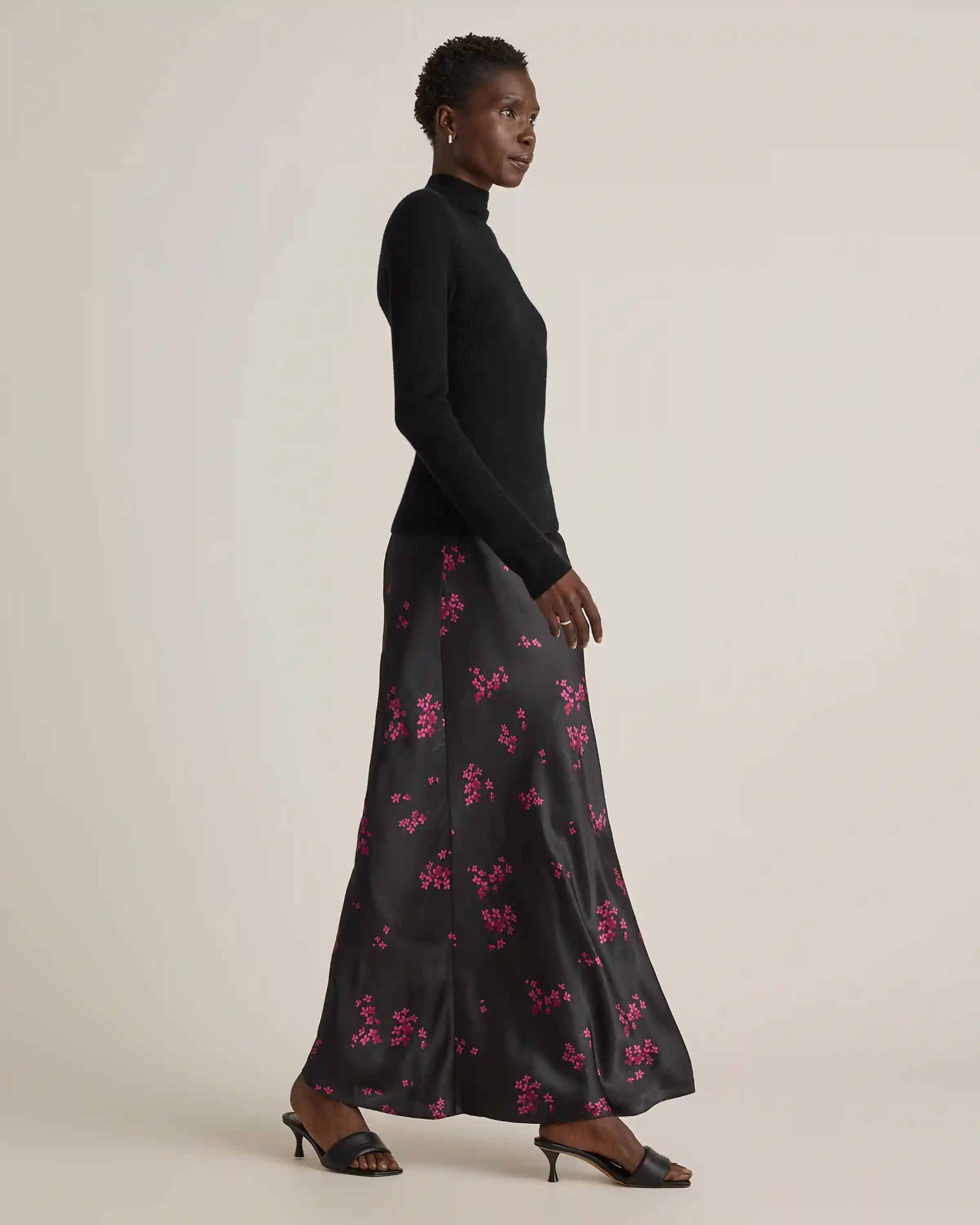 100% Washable Silk Maxi Skirt