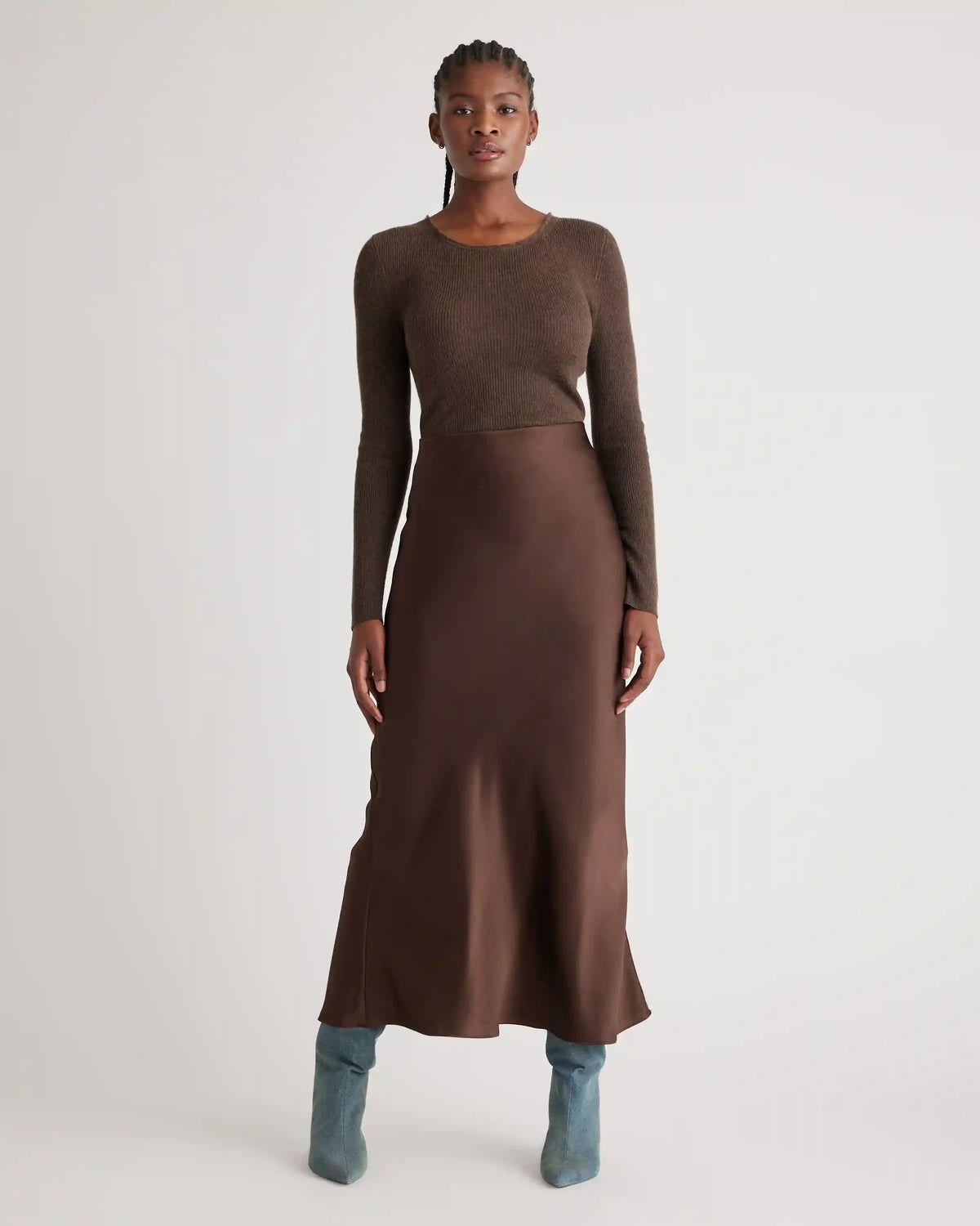 100% Washable Silk Maxi Skirt