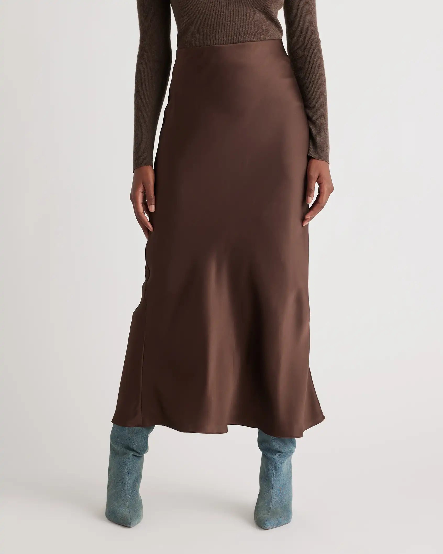 100% Washable Silk Maxi Skirt