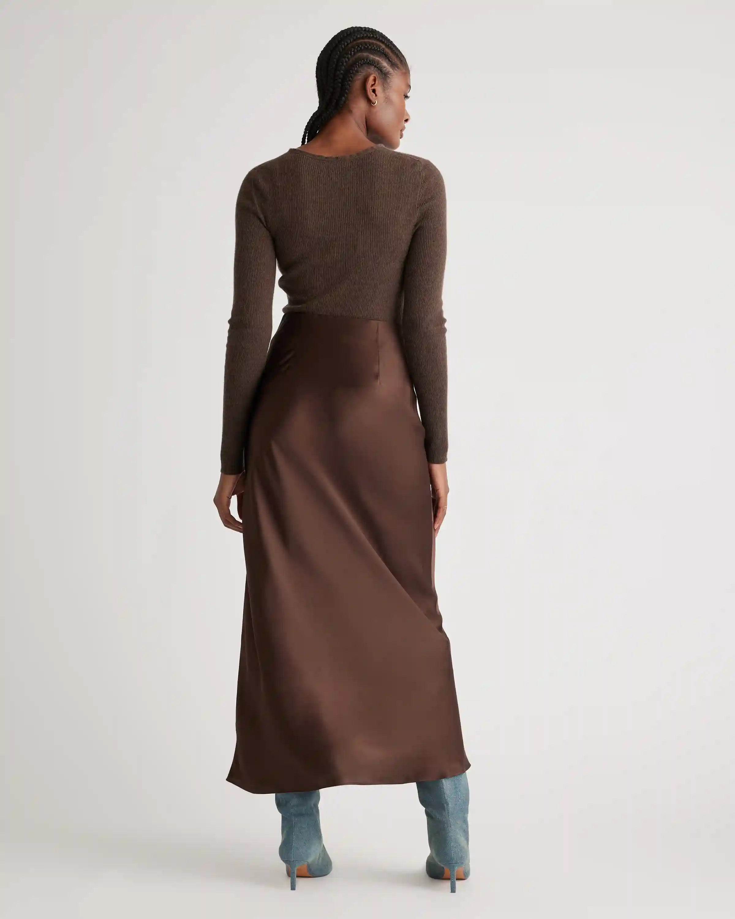100% Washable Silk Maxi Skirt
