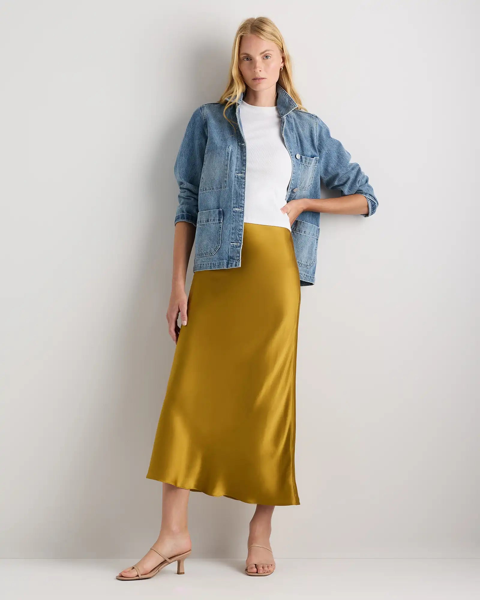 100% Washable Silk Maxi Skirt