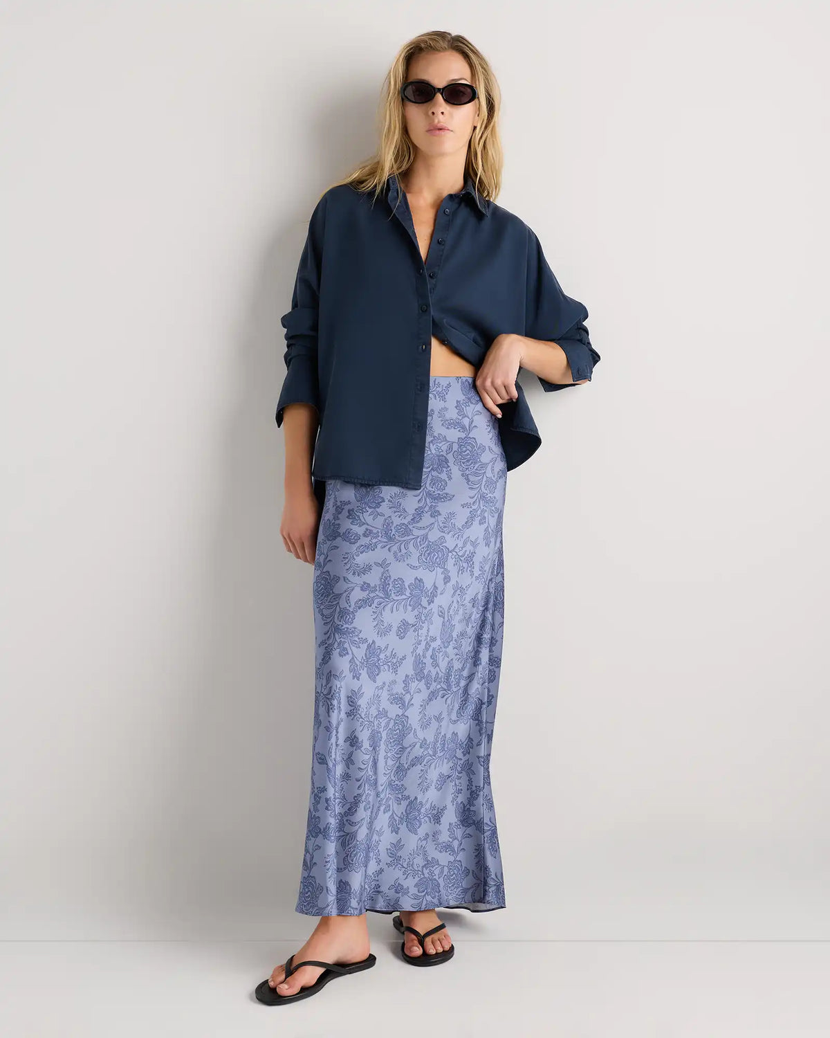100% Washable Silk Maxi Skirt