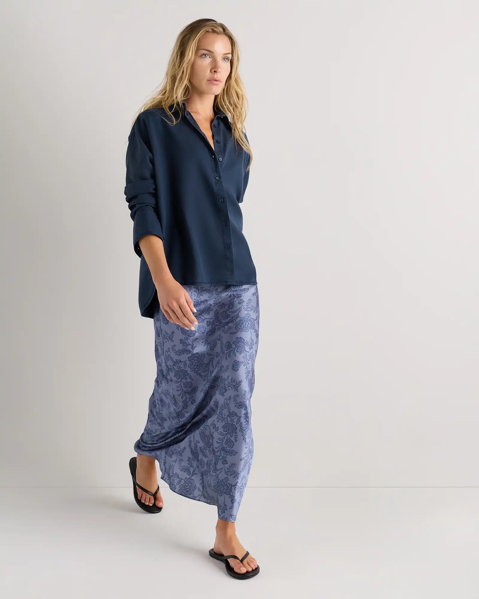 100% Washable Silk Maxi Skirt