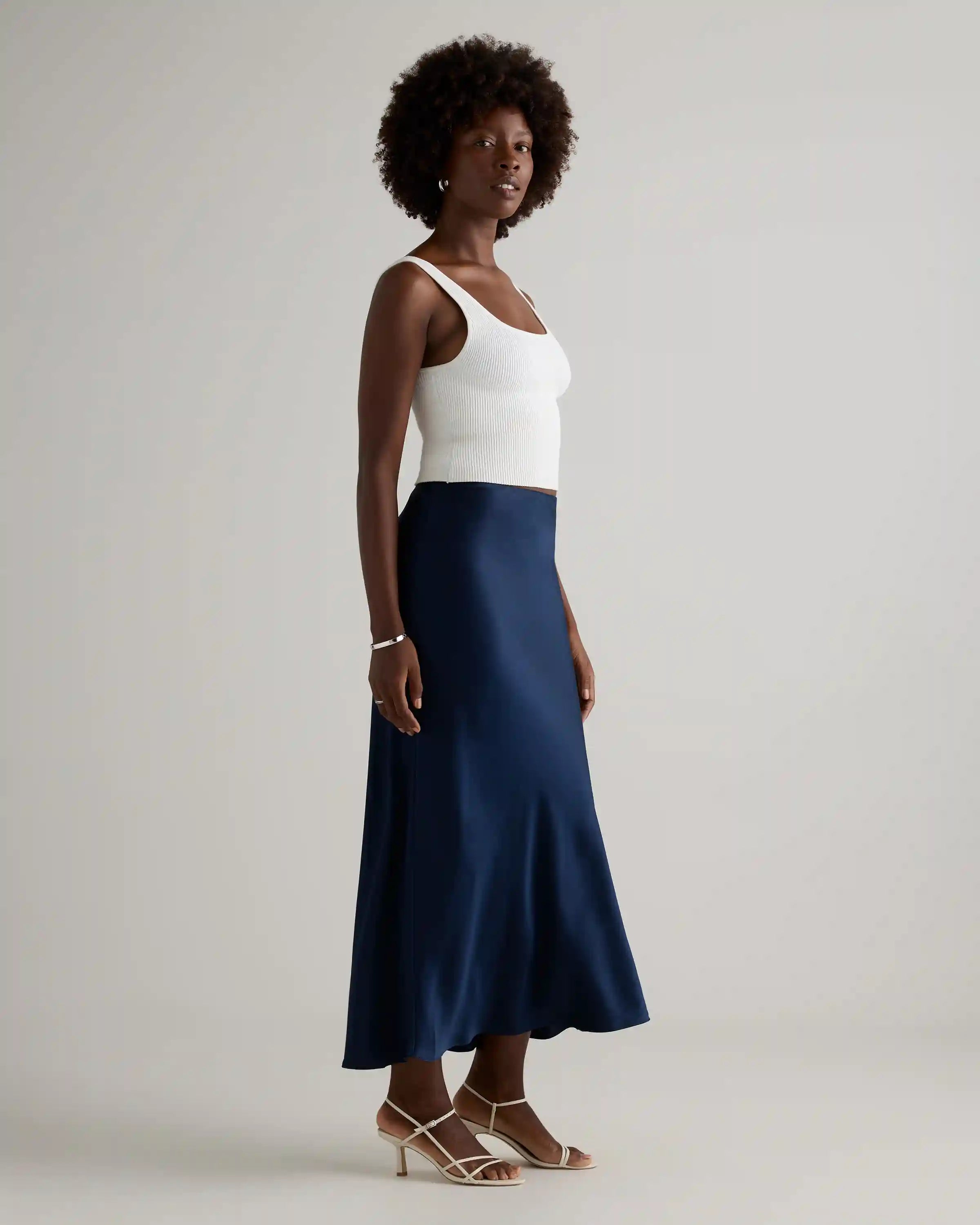 100% Washable Silk Maxi Skirt