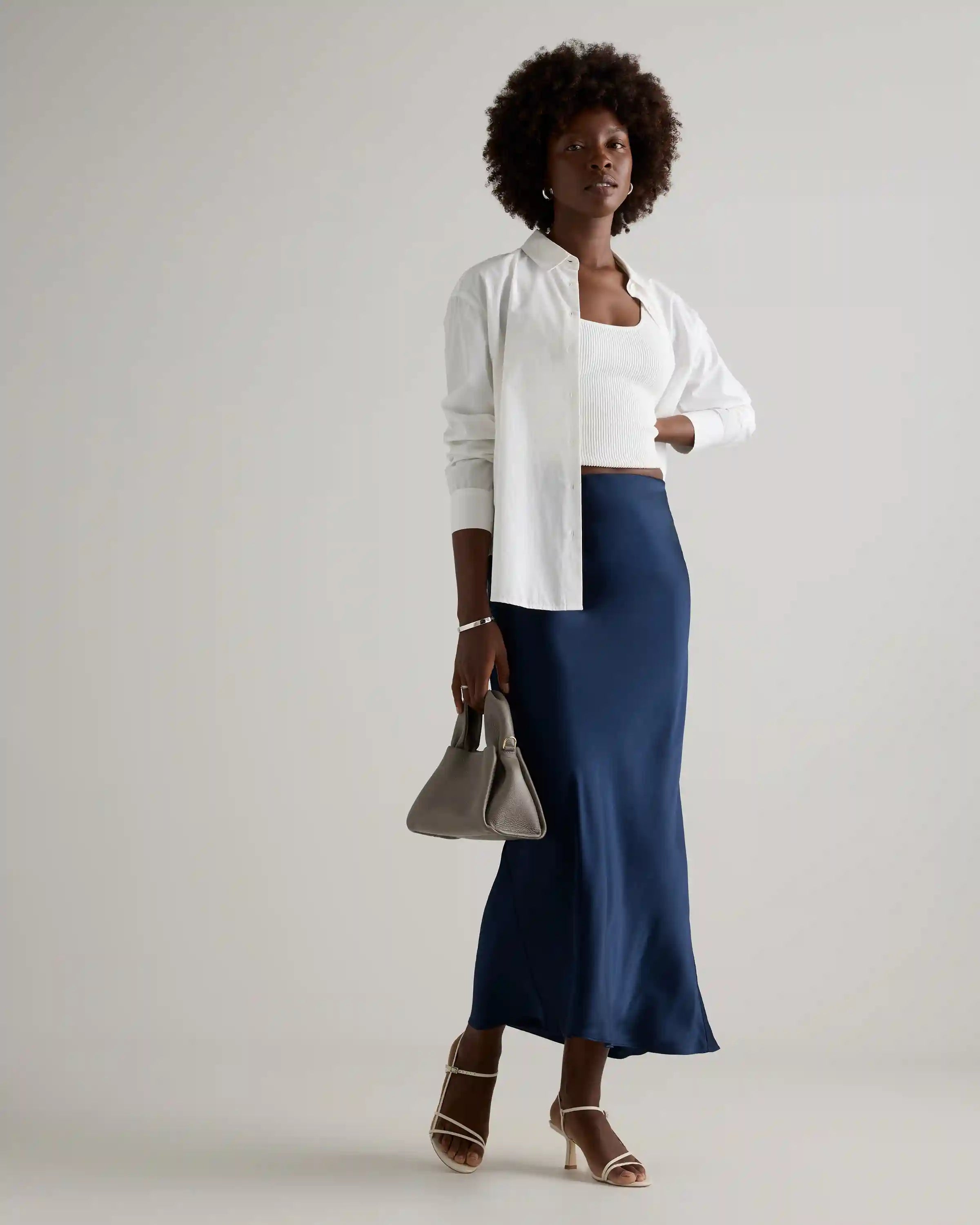 100% Washable Silk Maxi Skirt