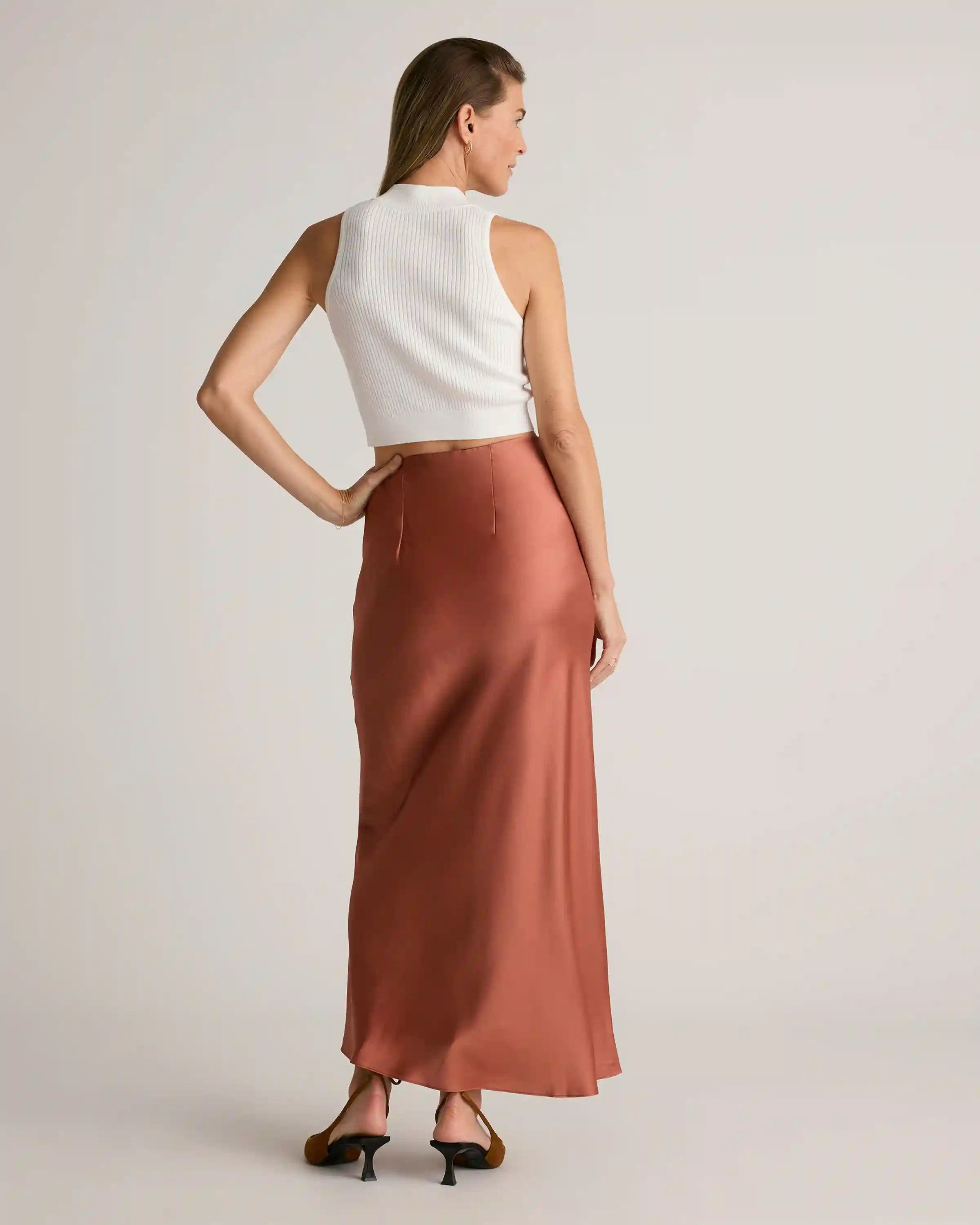 100% Washable Silk Maxi Skirt