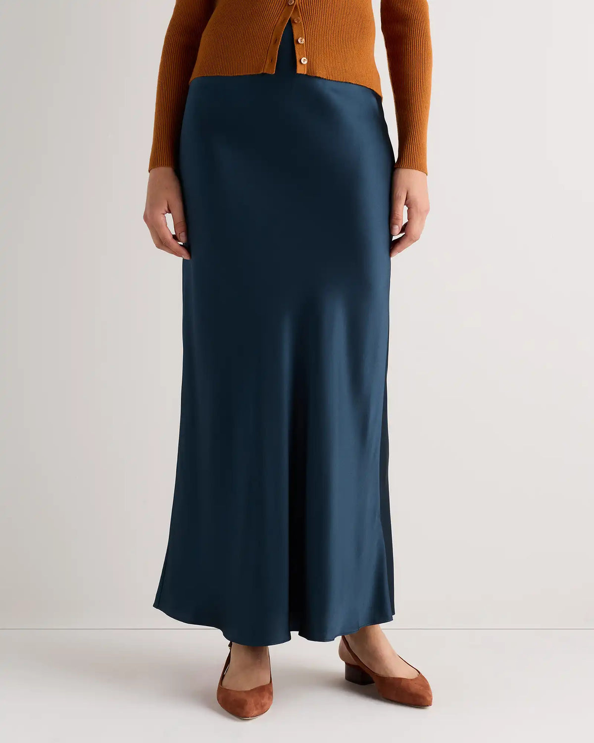 100% Washable Silk Maxi Skirt