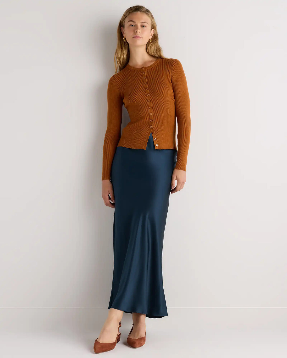 100% Washable Silk Maxi Skirt
