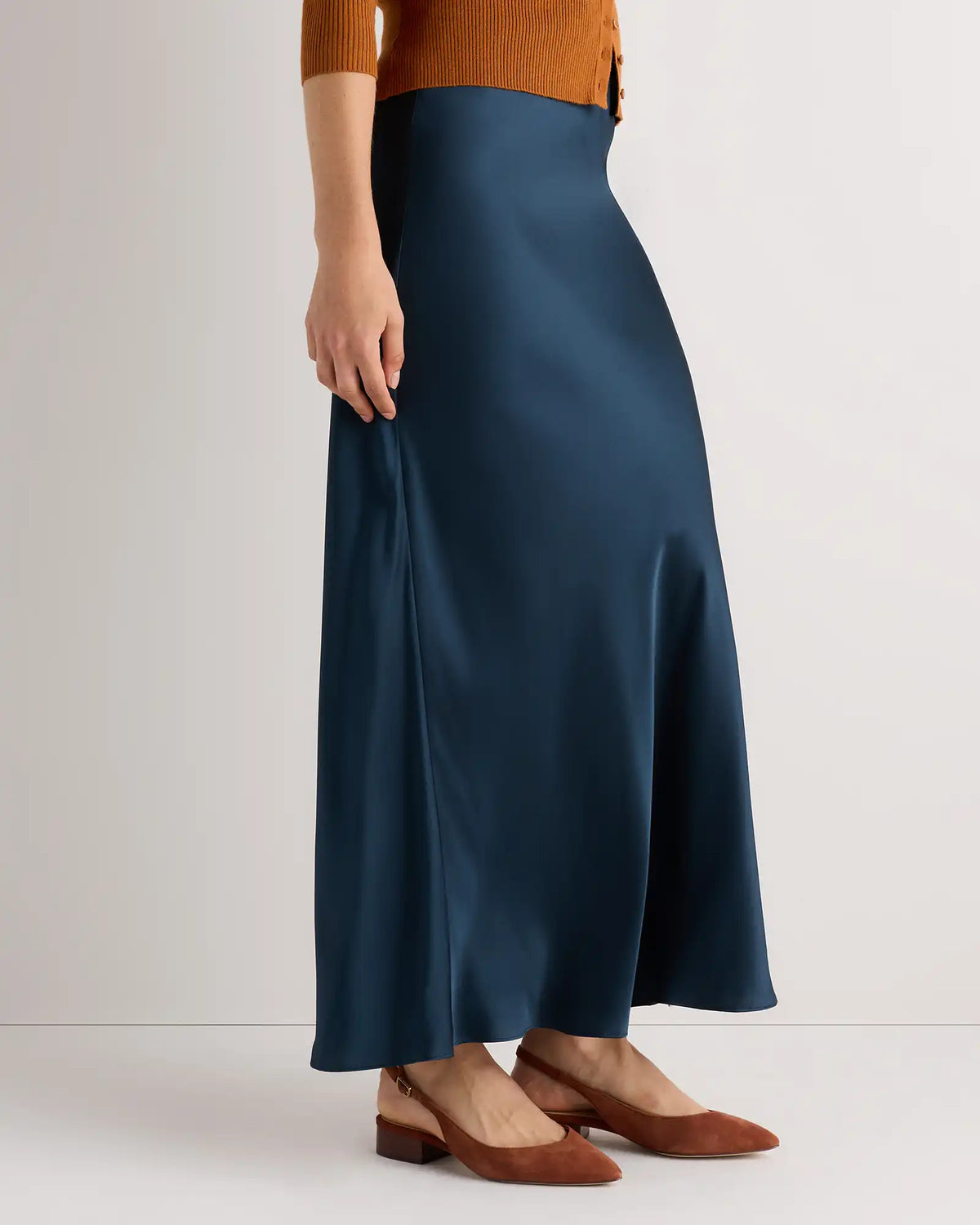 100% Washable Silk Maxi Skirt