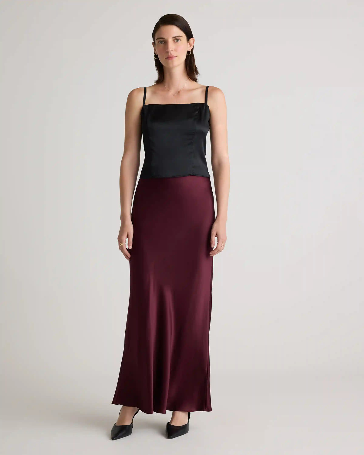 100% Washable Silk Maxi Skirt