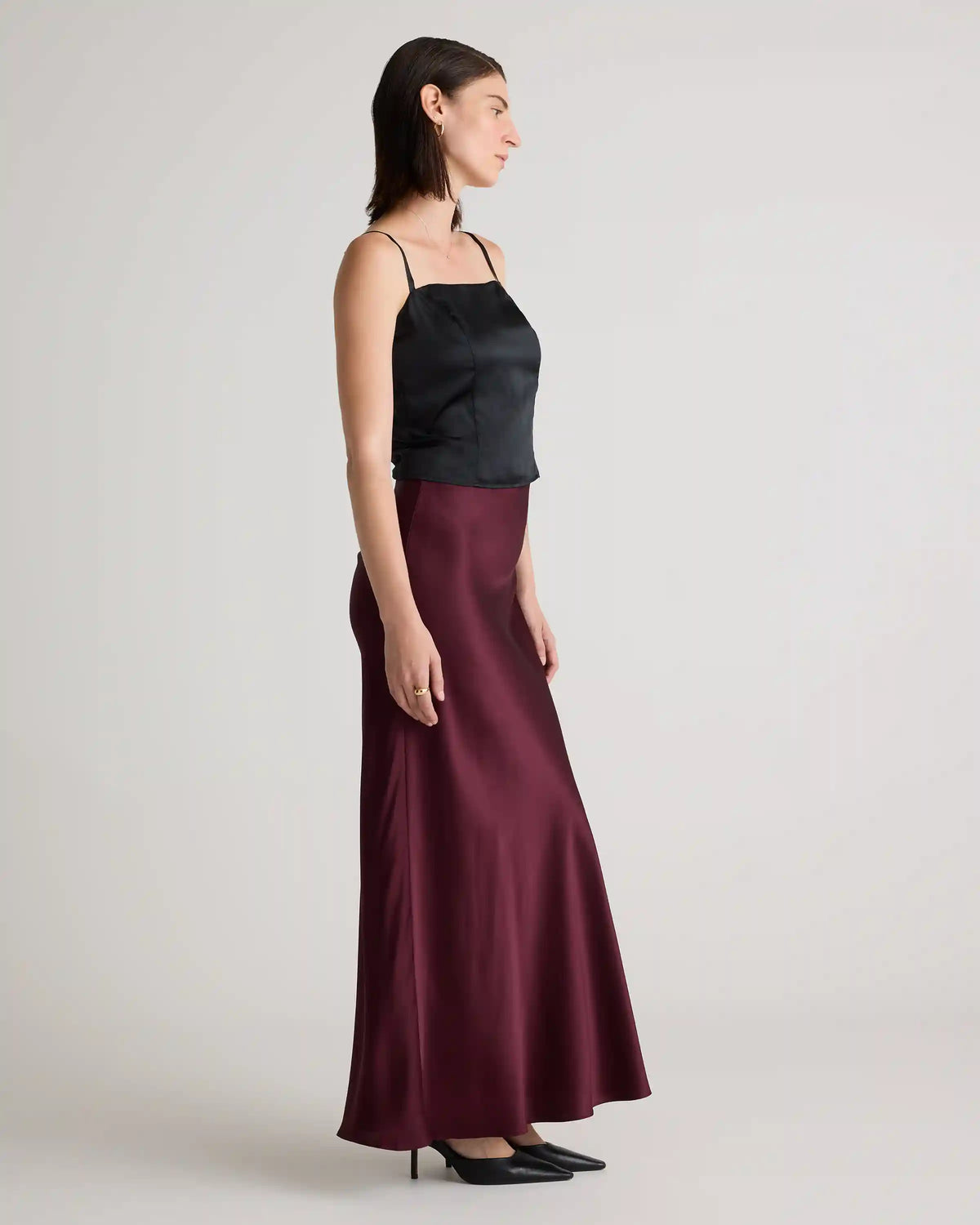 100% Washable Silk Maxi Skirt
