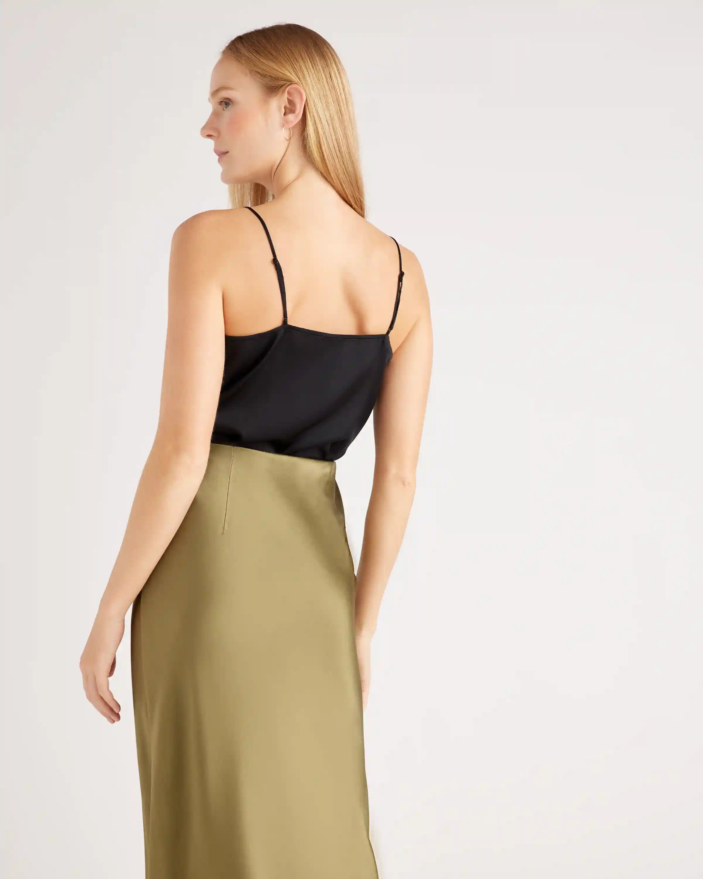 Washable Stretch Silk V-Neck Cami