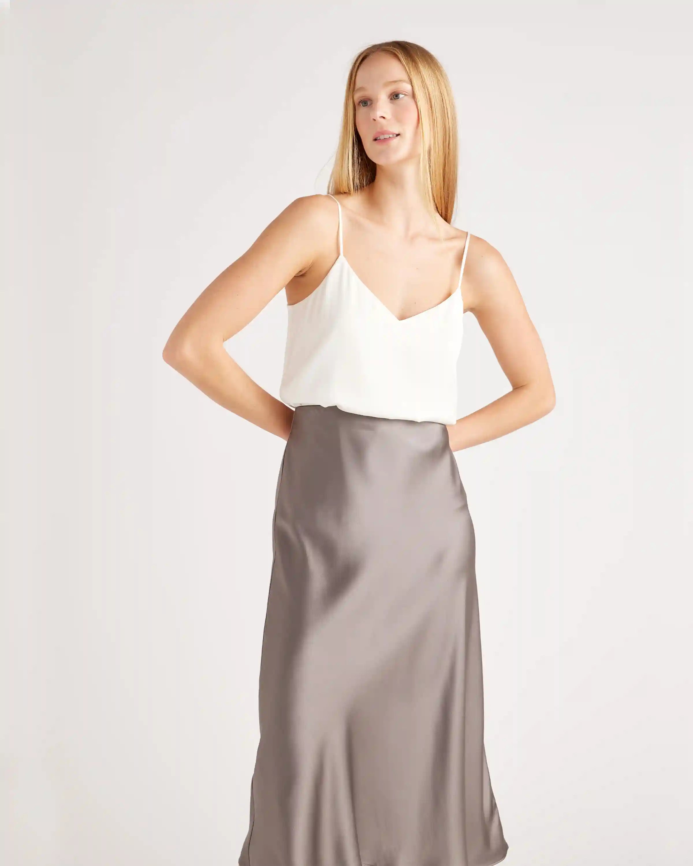 Washable Stretch Silk V-Neck Cami