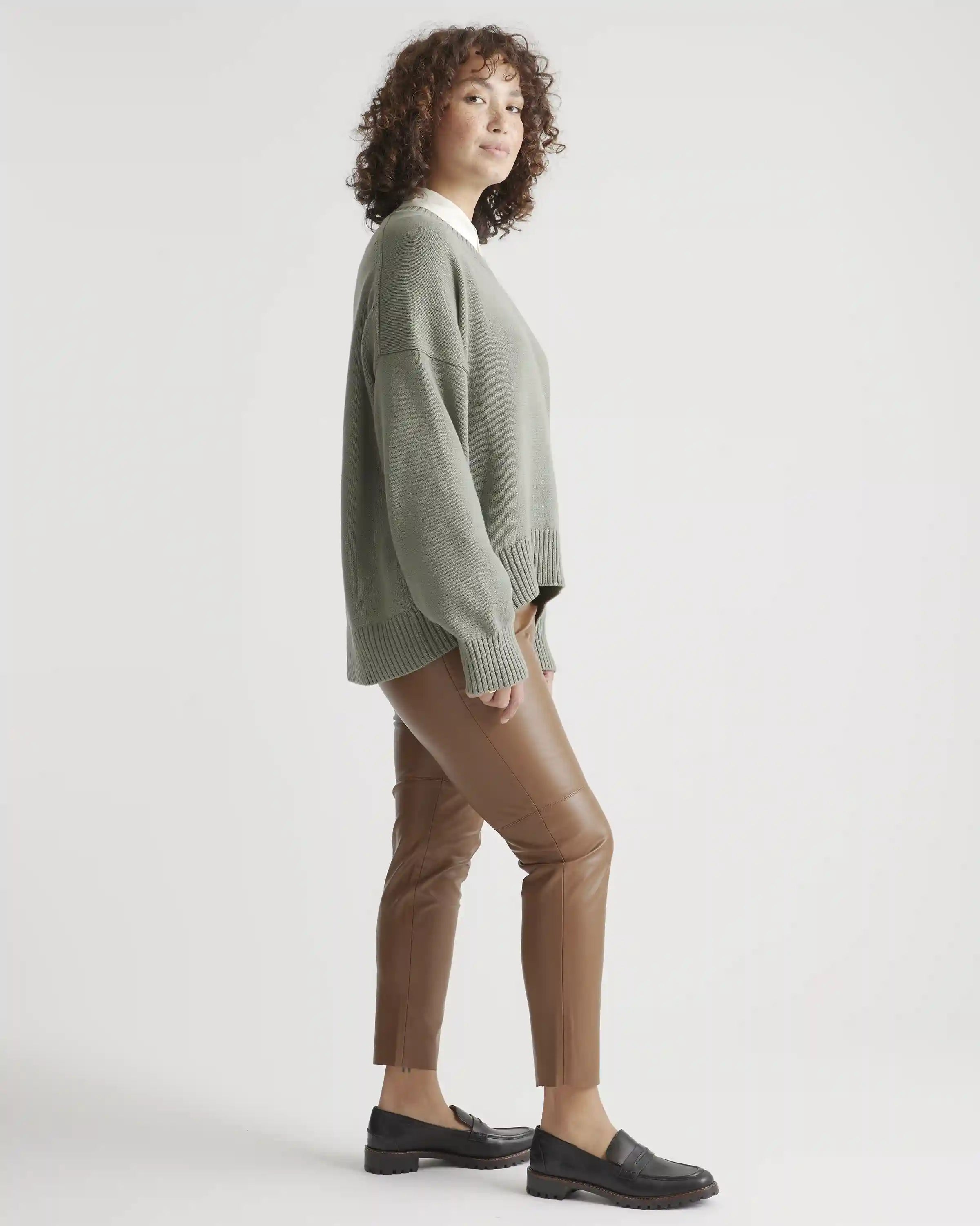100% Organic Cotton Boyfriend Crew Sweater