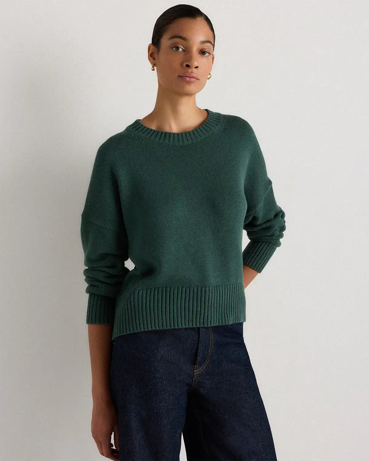 100% Organic Cotton Boyfriend Crew Sweater