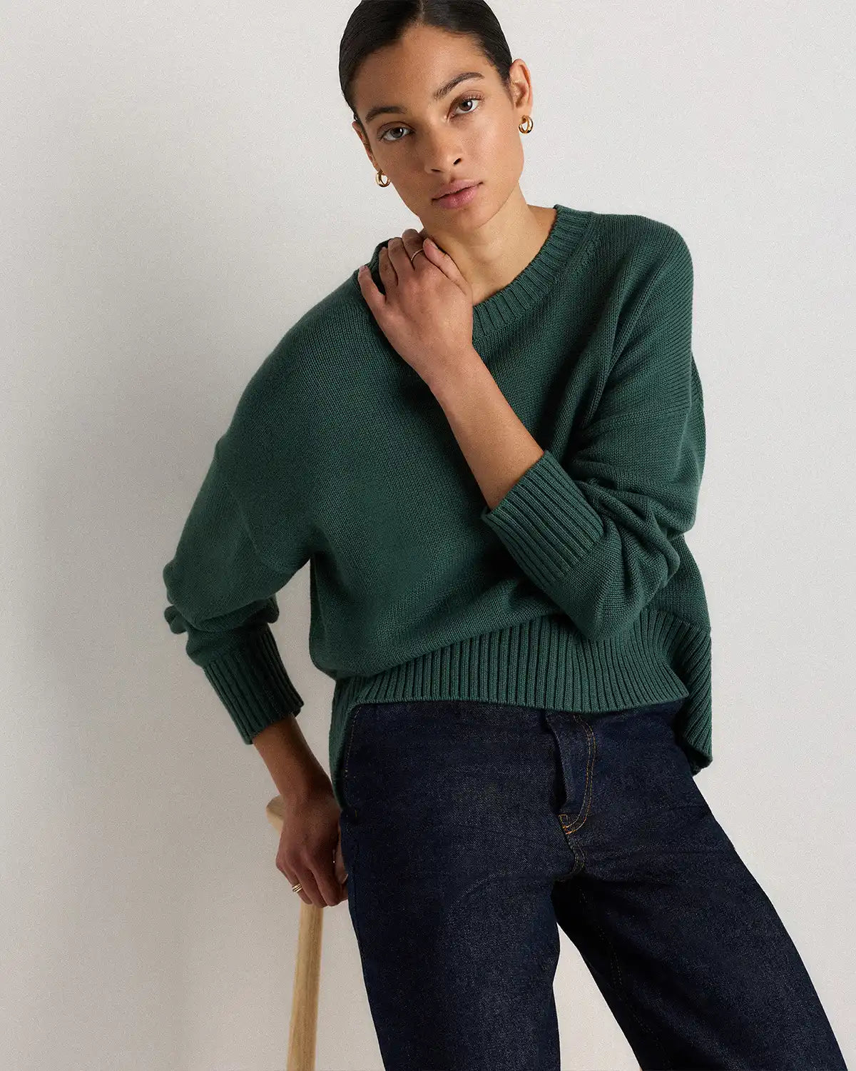100% Organic Cotton Boyfriend Crew Sweater