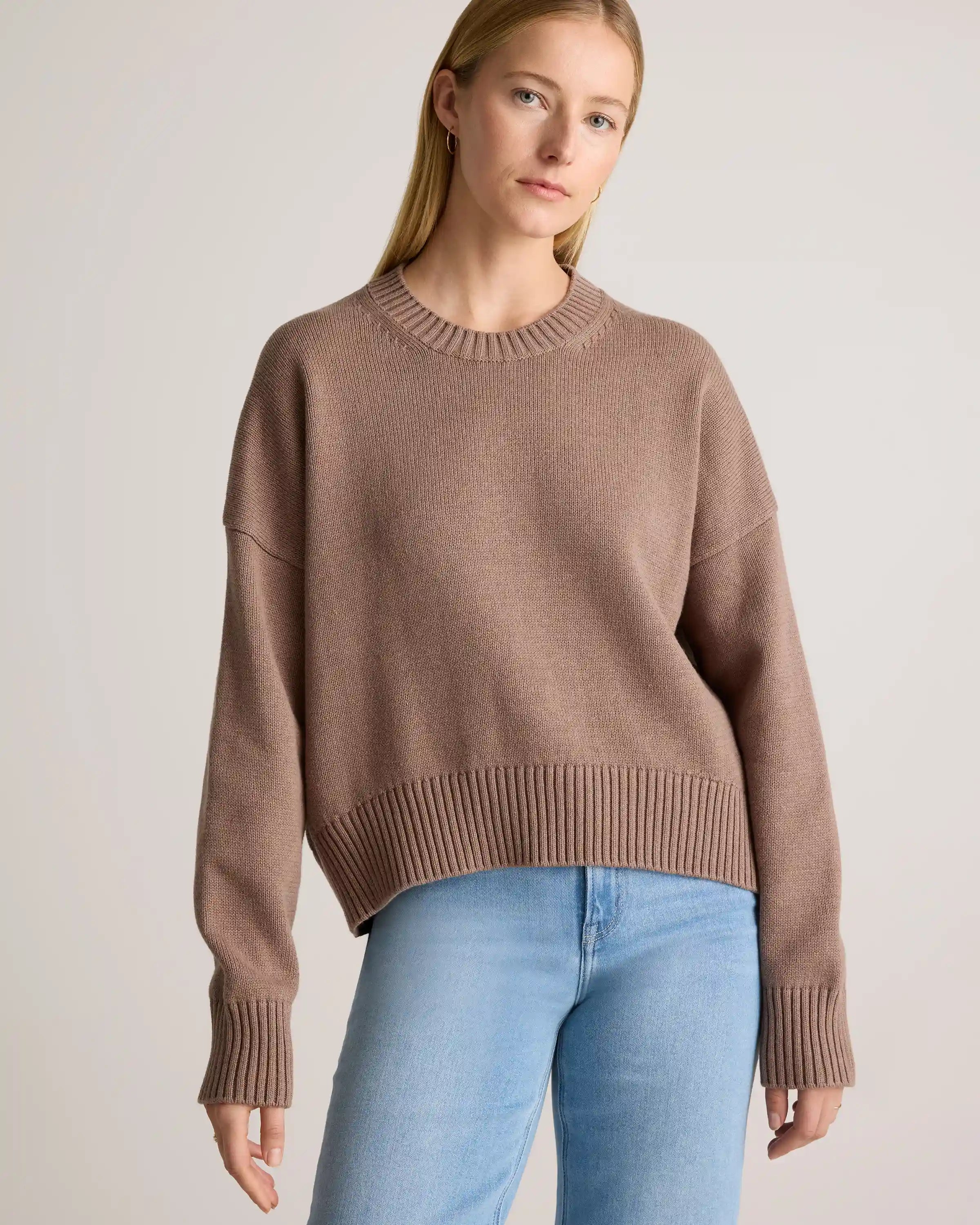 100% Organic Cotton Boyfriend Crew Sweater