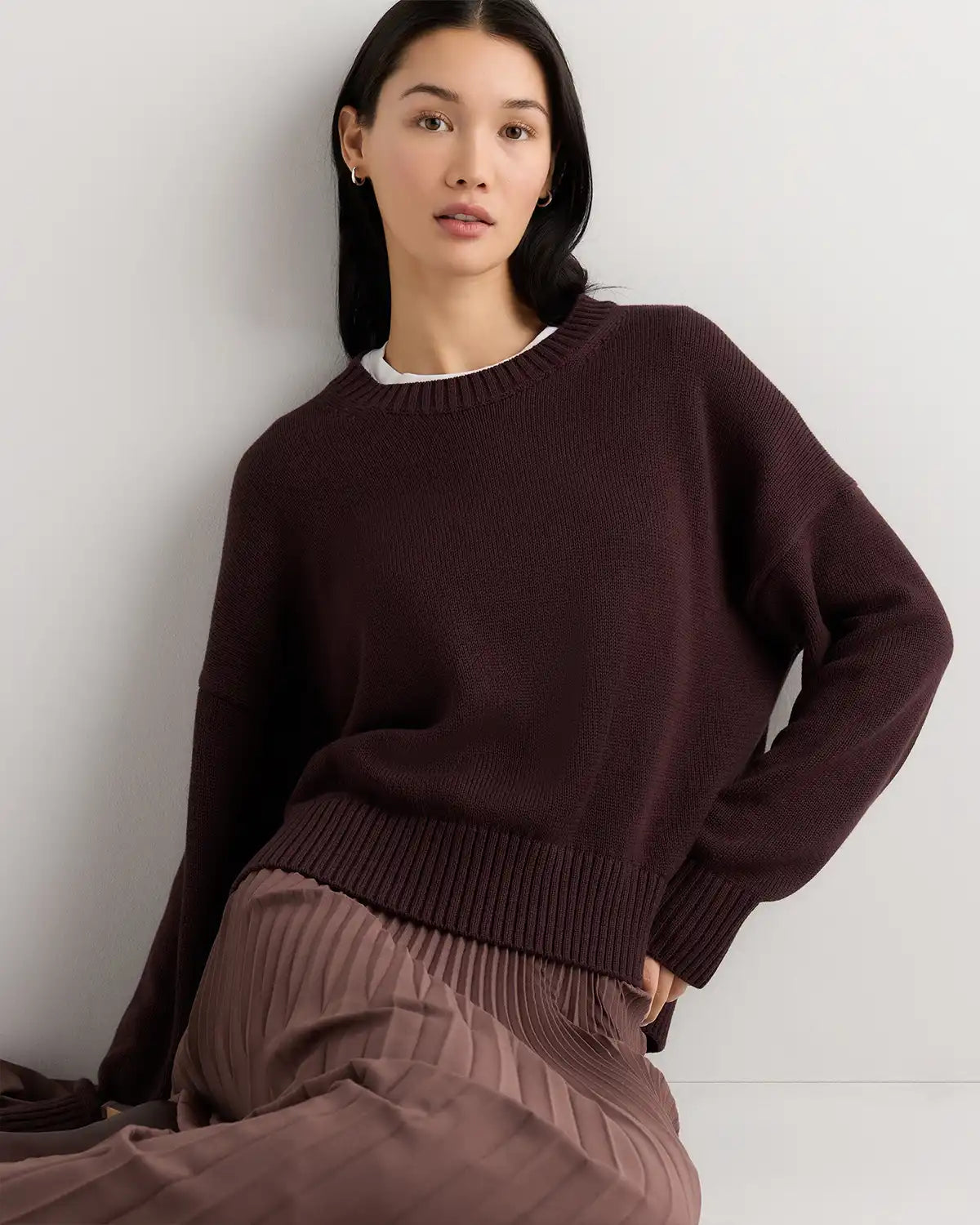 100% Organic Cotton Boyfriend Crew Sweater