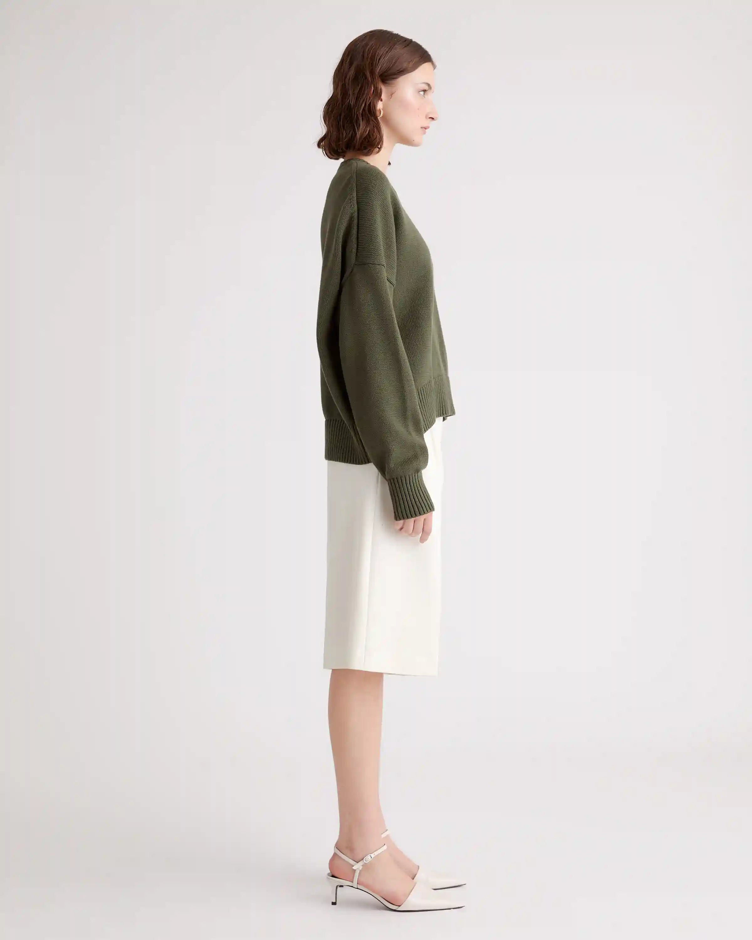 100% Organic Cotton Boyfriend Crew Sweater