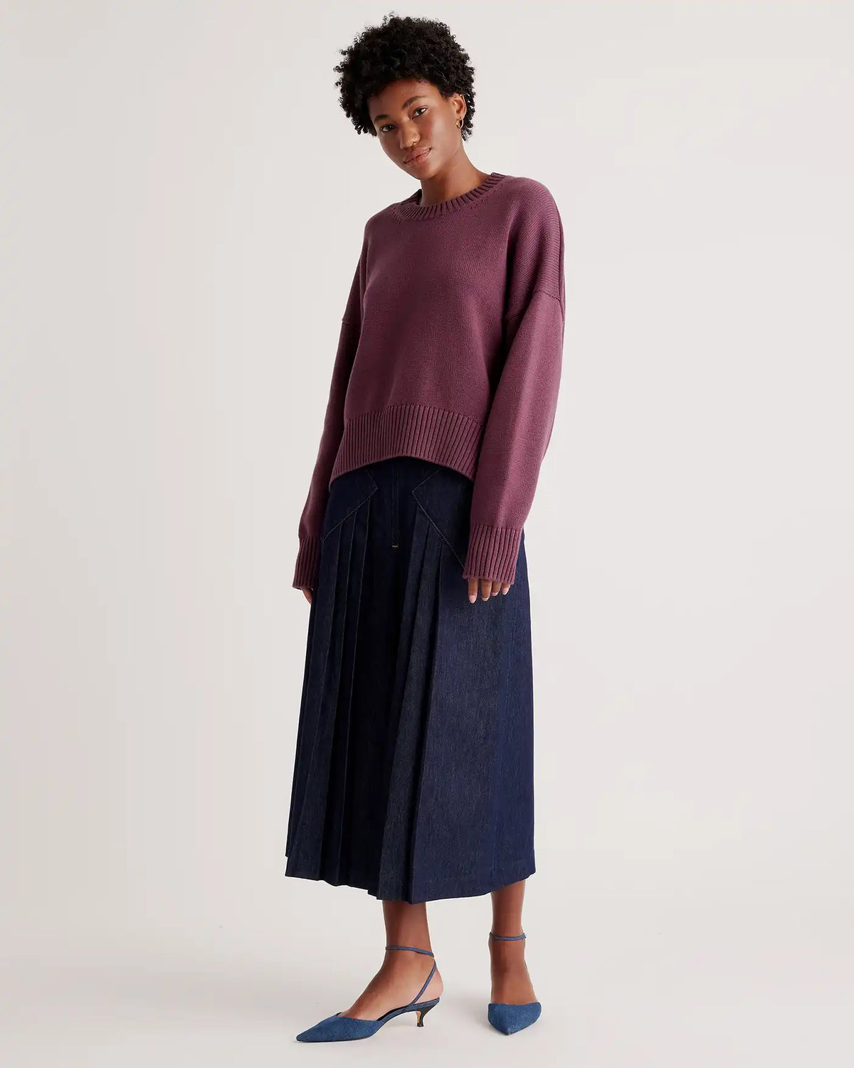 100% Organic Cotton Boyfriend Crew Sweater