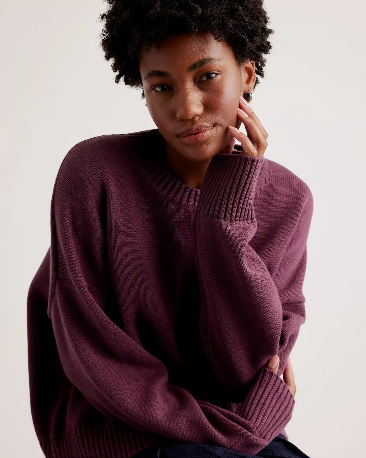100% Organic Cotton Boyfriend Crew Sweater