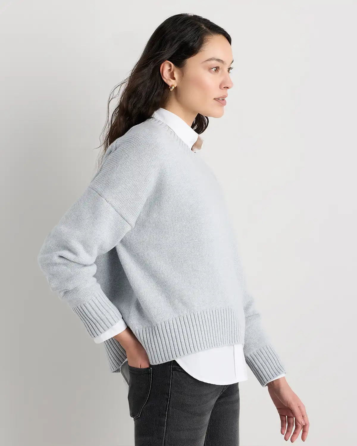 100% Organic Cotton Boyfriend Crew Sweater