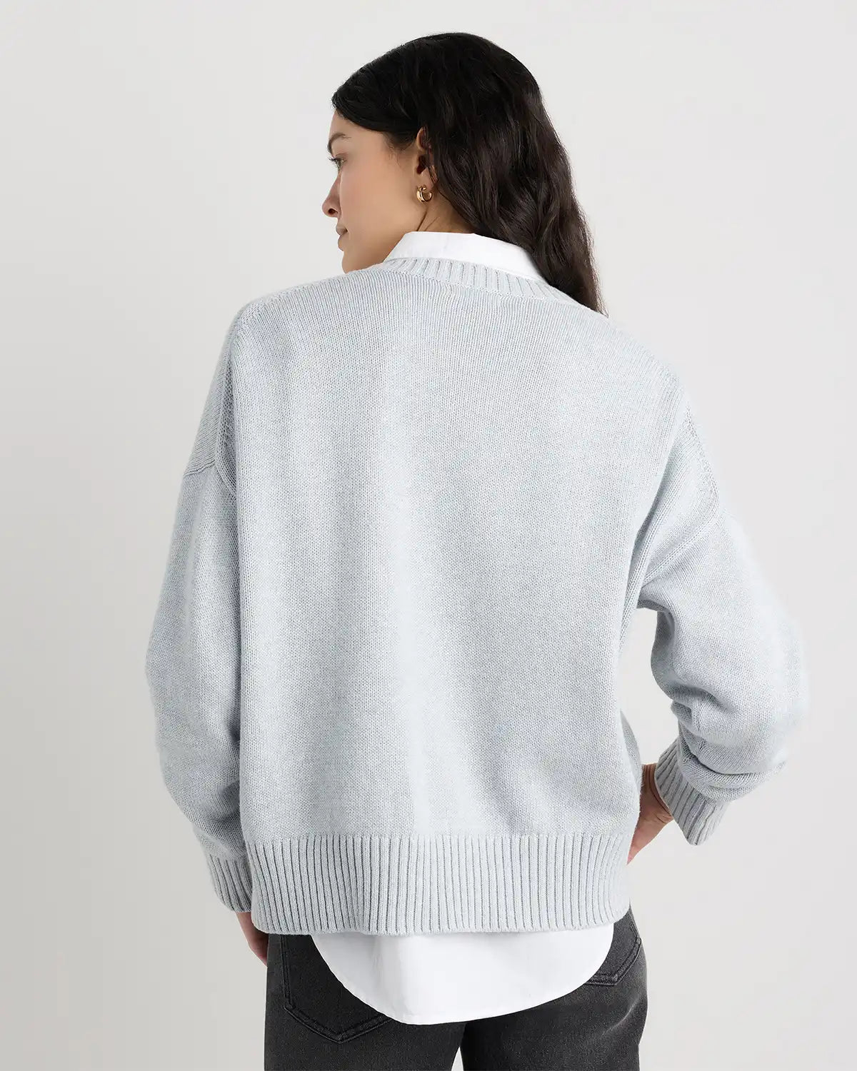 100% Organic Cotton Boyfriend Crew Sweater