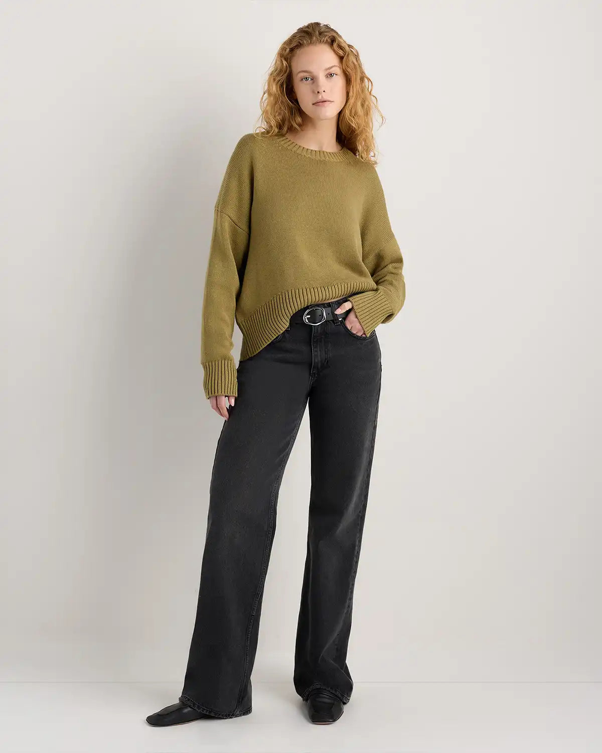 100% Organic Cotton Boyfriend Crew Sweater