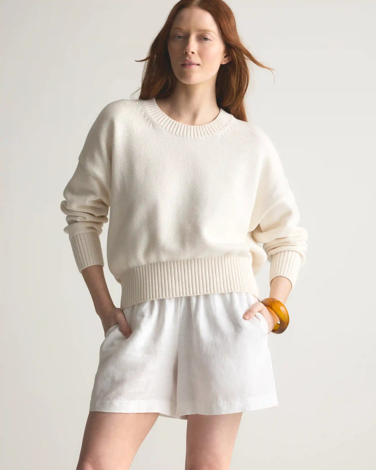 100% Organic Cotton Boyfriend Crew Sweater