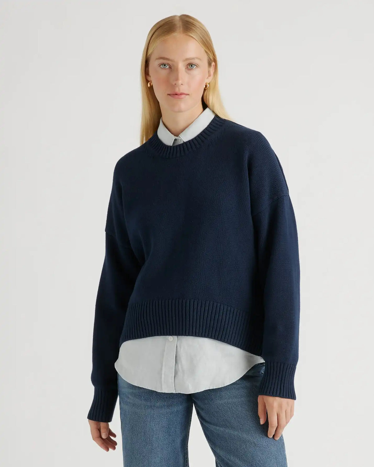100% Organic Cotton Boyfriend Crew Sweater