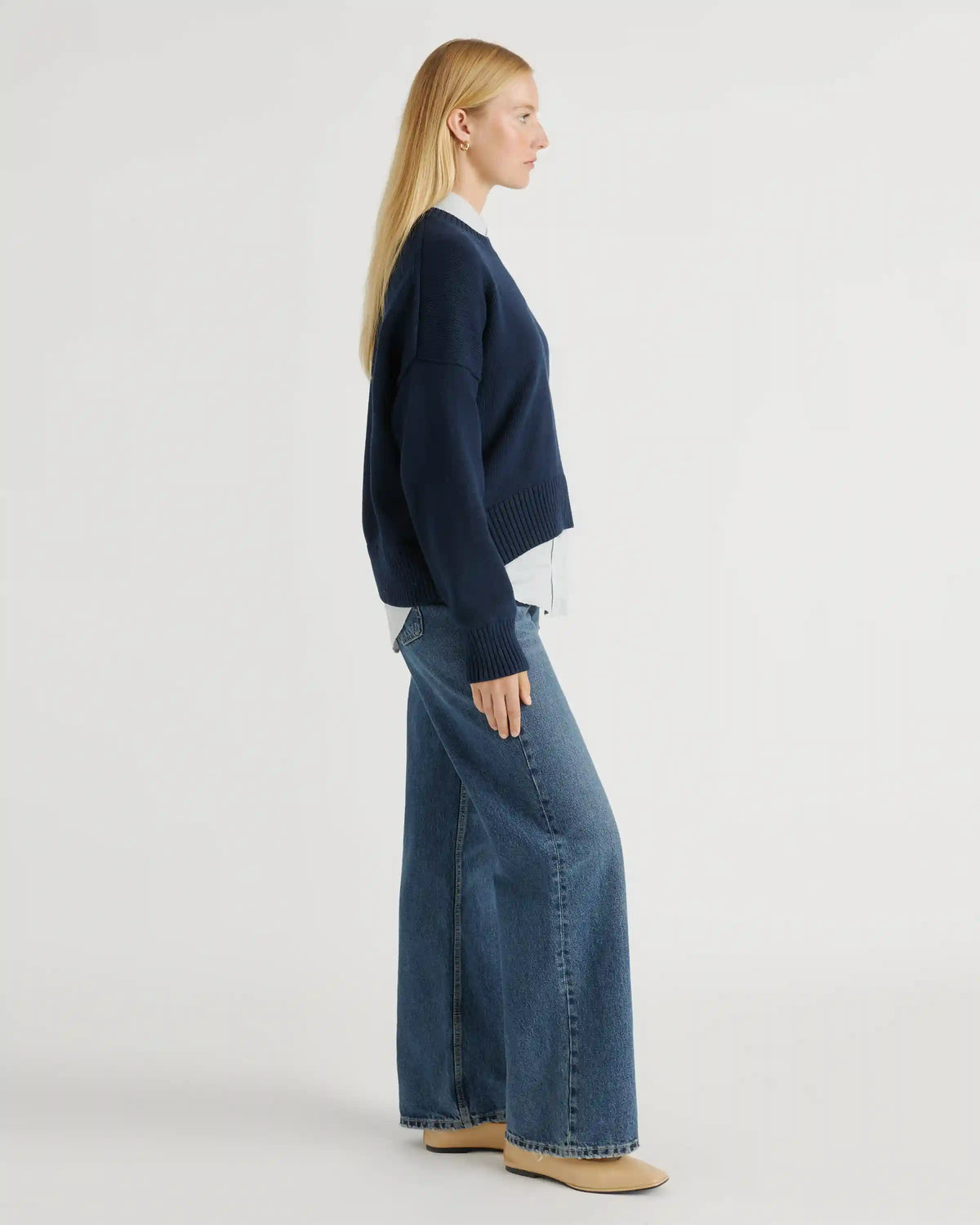 100% Organic Cotton Boyfriend Crew Sweater