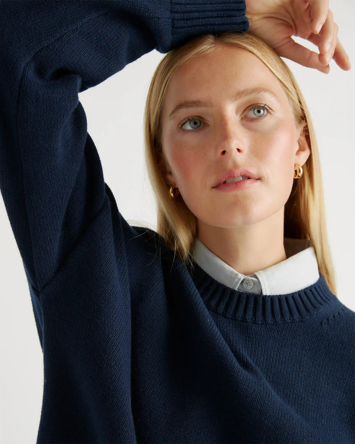 100% Organic Cotton Boyfriend Crew Sweater