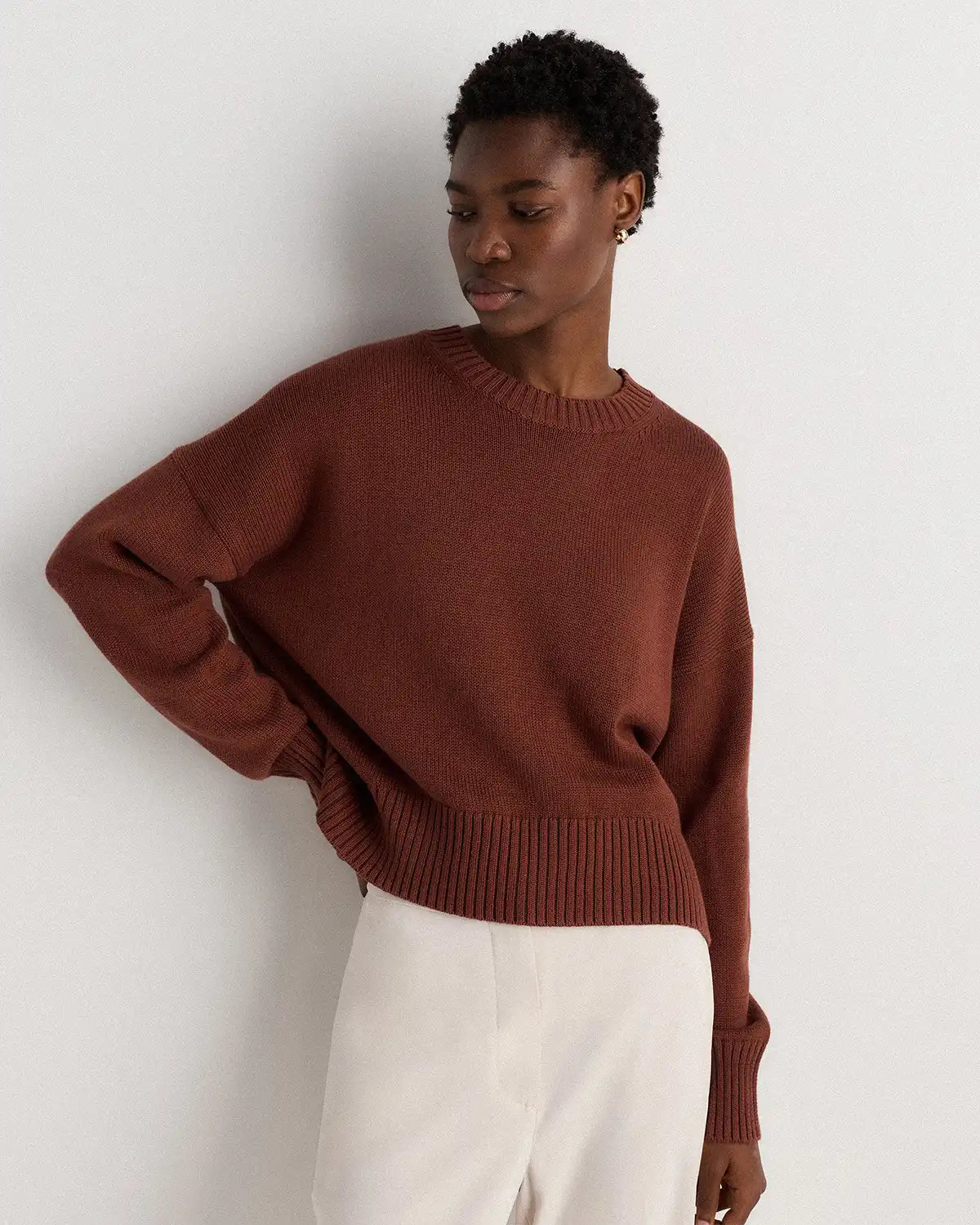100% Organic Cotton Boyfriend Crew Sweater
