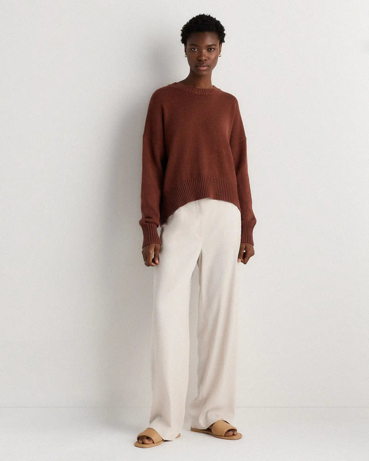 100% Organic Cotton Boyfriend Crew Sweater