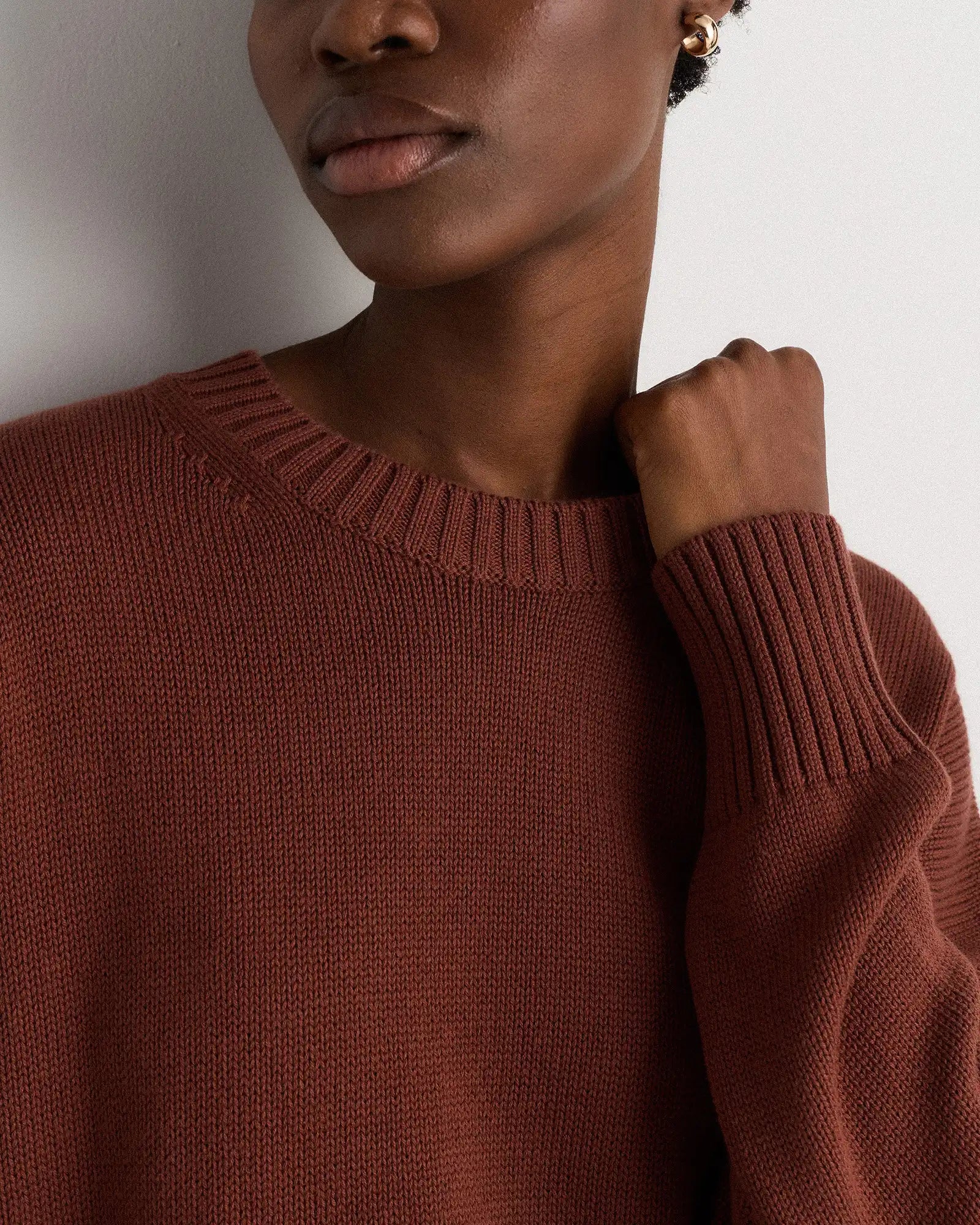 100% Organic Cotton Boyfriend Crew Sweater