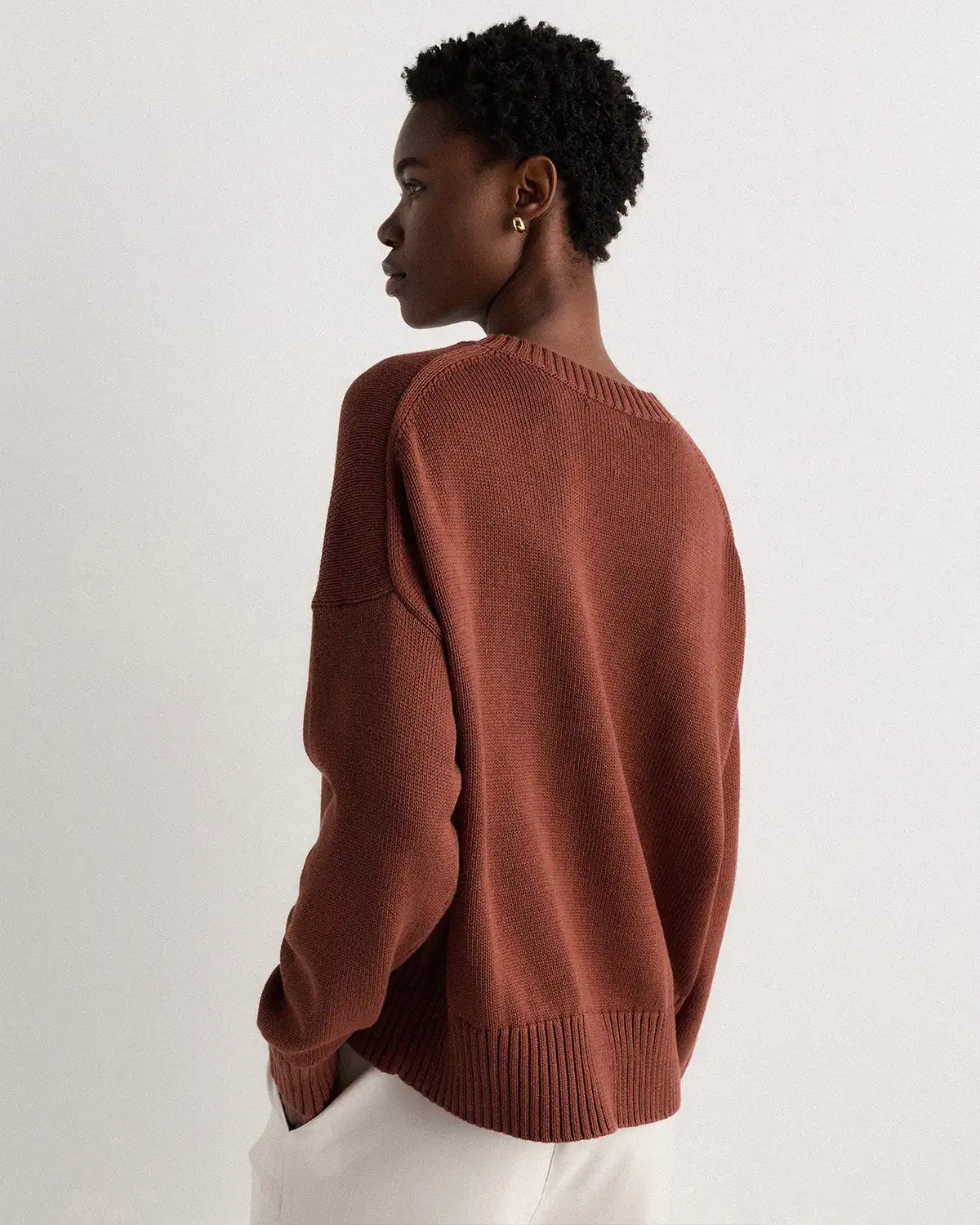 100% Organic Cotton Boyfriend Crew Sweater