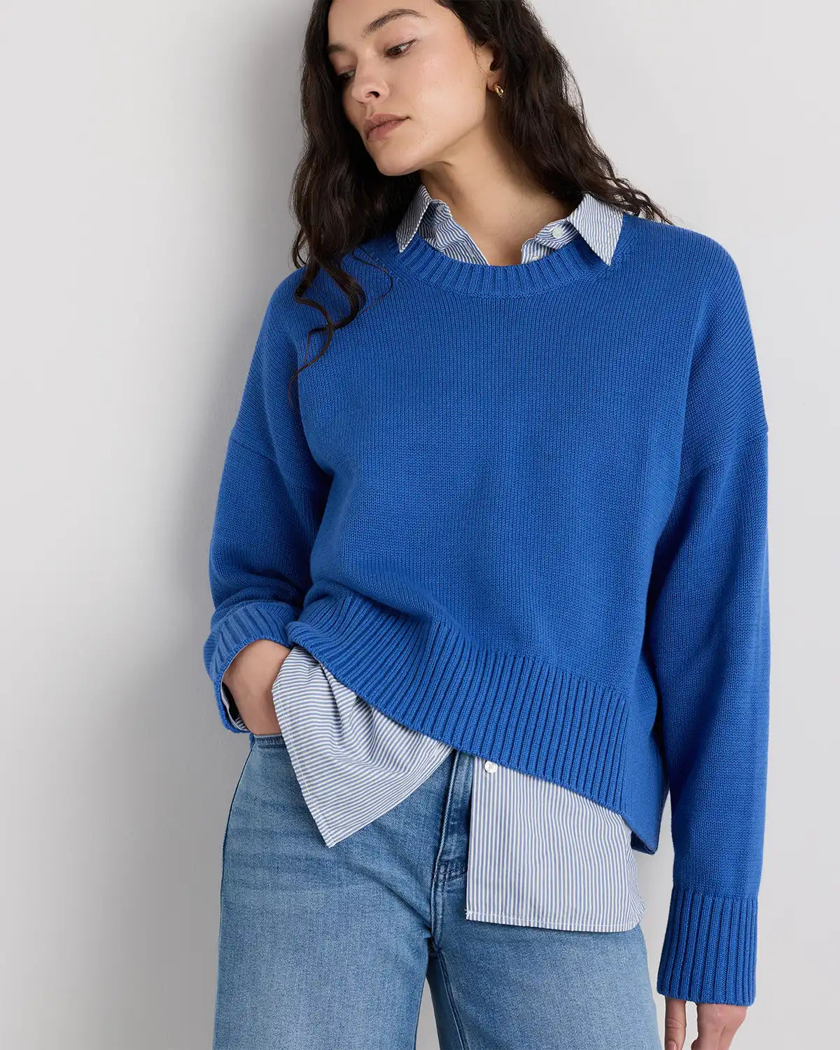100% Organic Cotton Boyfriend Crew Sweater