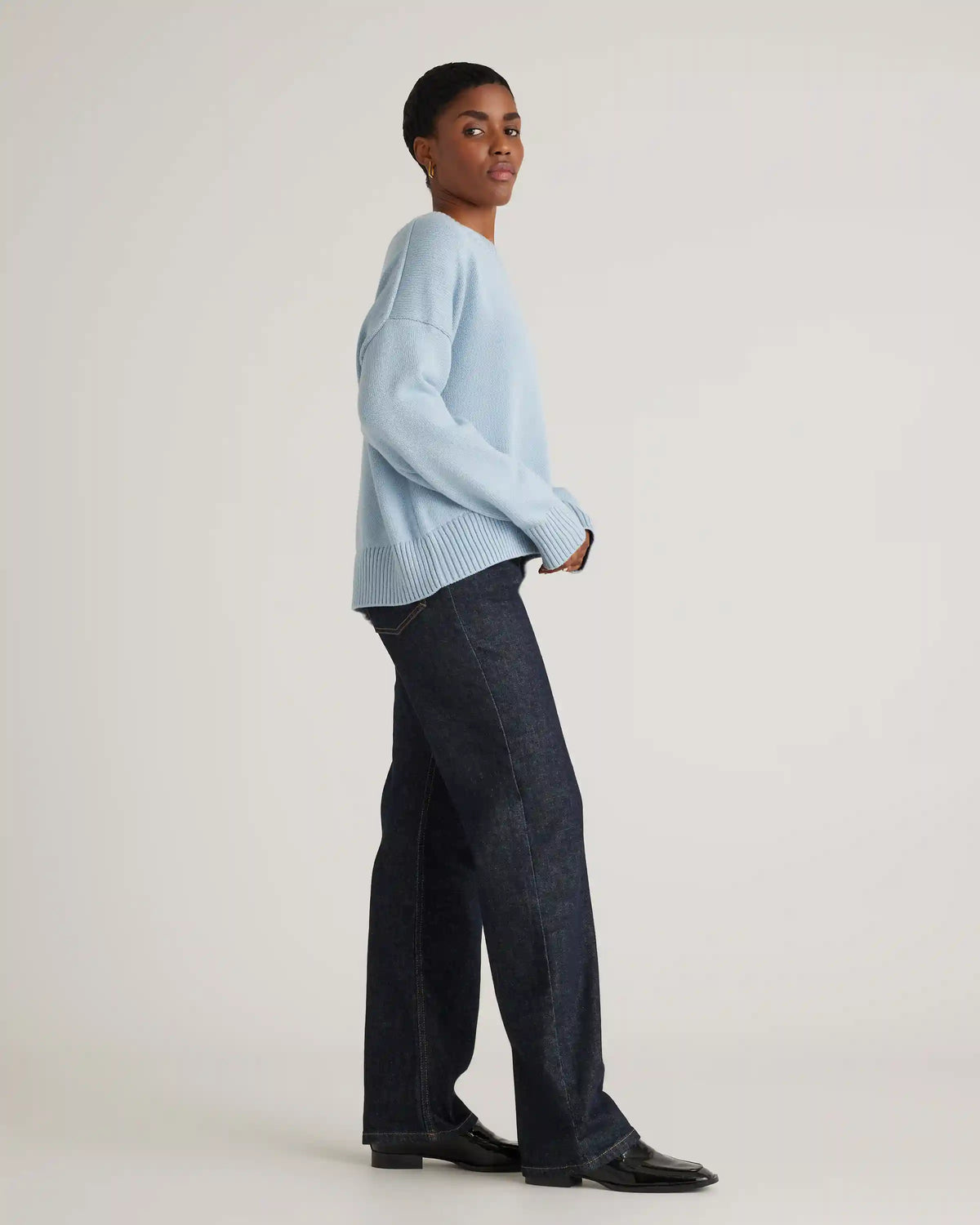 100% Organic Cotton Boyfriend Crew Sweater