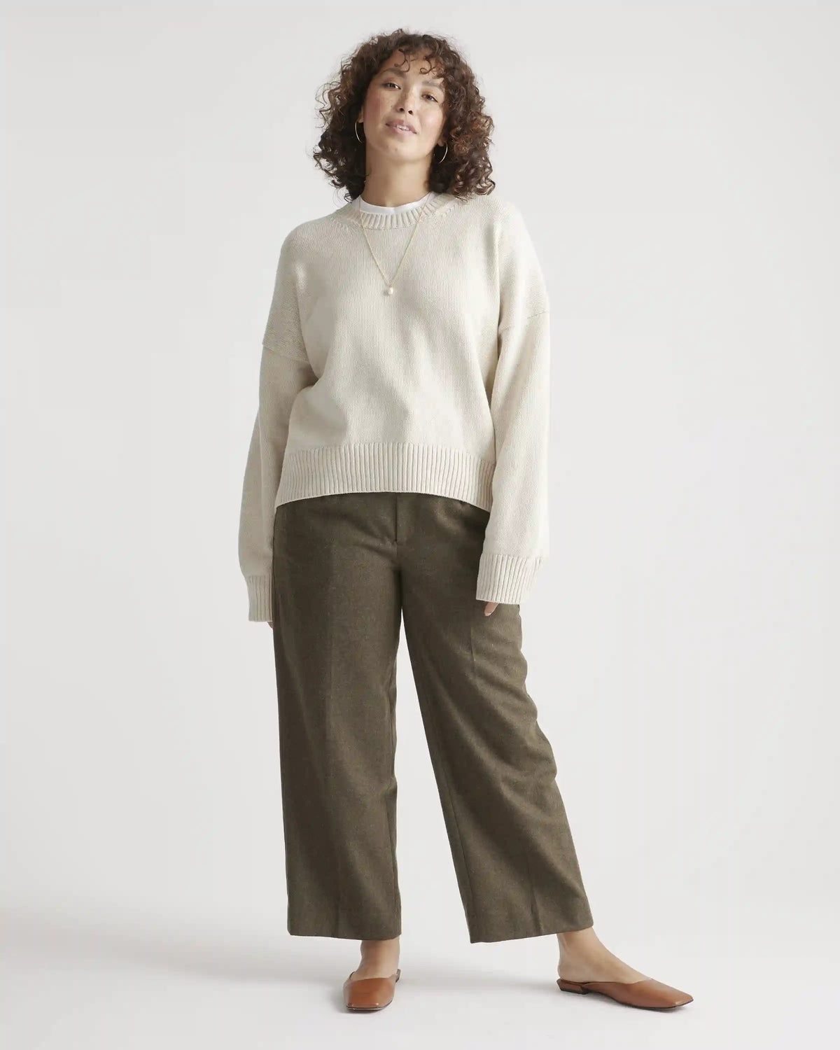 100% Organic Cotton Boyfriend Crew Sweater