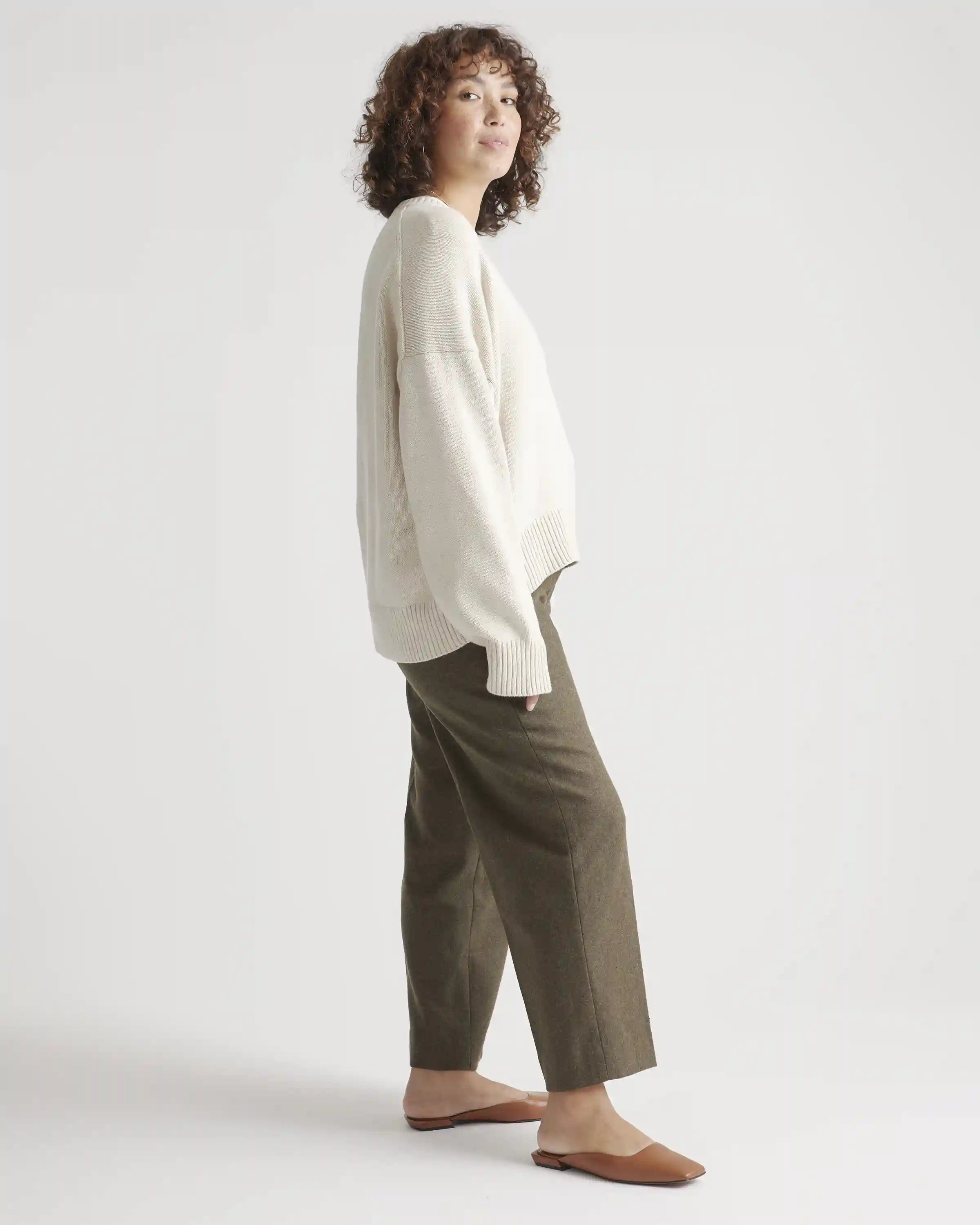 100% Organic Cotton Boyfriend Crew Sweater
