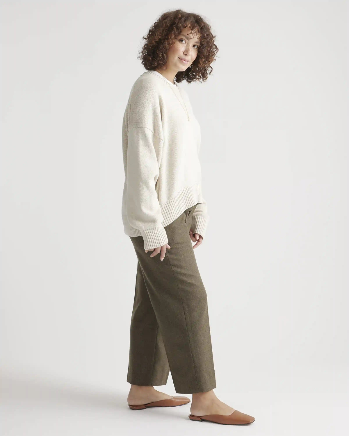 100% Organic Cotton Boyfriend Crew Sweater