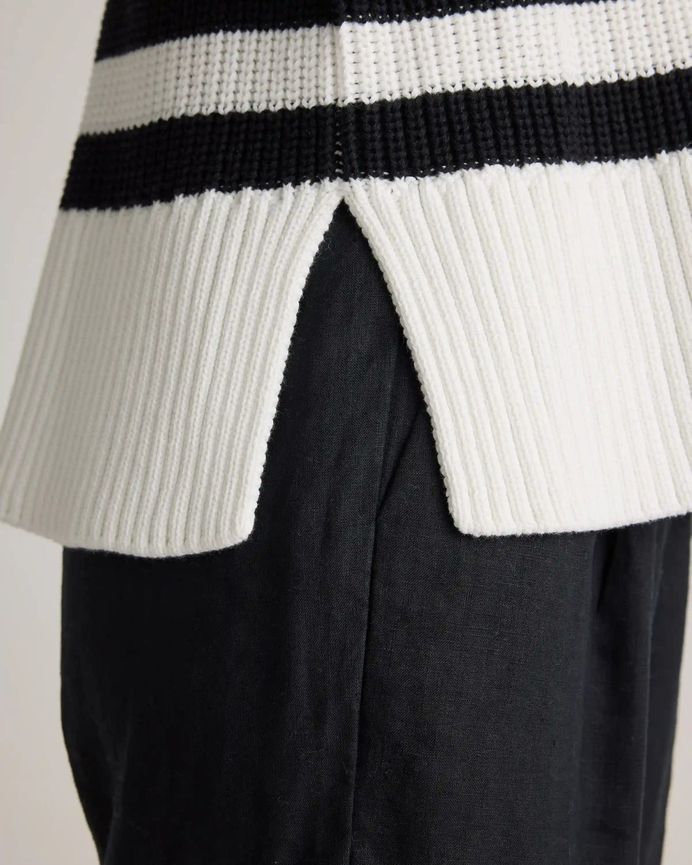 100% Organic Cotton Split Hem Turtleneck Sweater